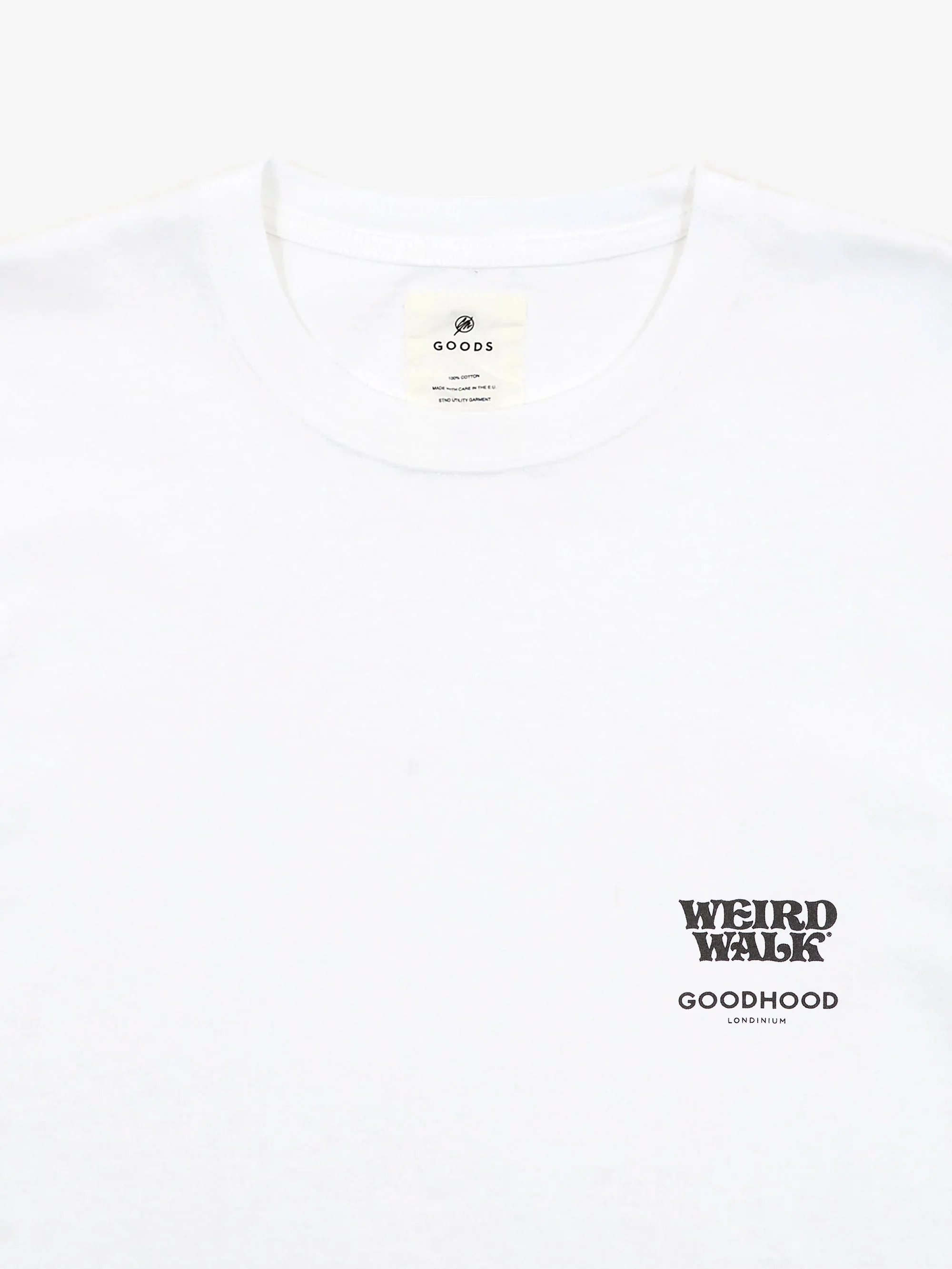Goodhood Lifestore x Weird Walk If Ye Know Ye Know Classic T-Shirt - White - Image 3