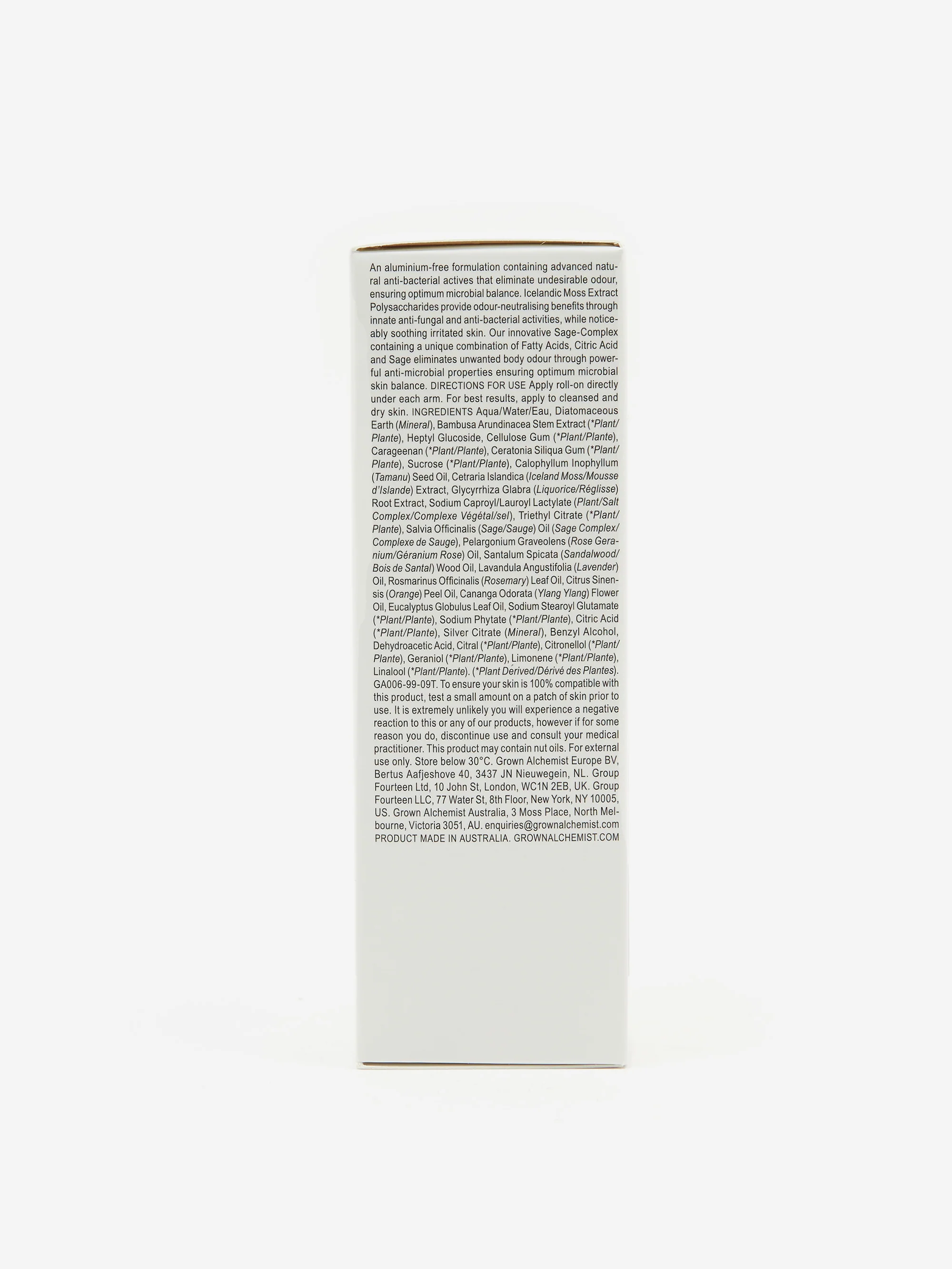 Grown Alchemist Roll-On Deodorant: Icelandic Moss Extract, Sage Complex - 50ml - Image 6