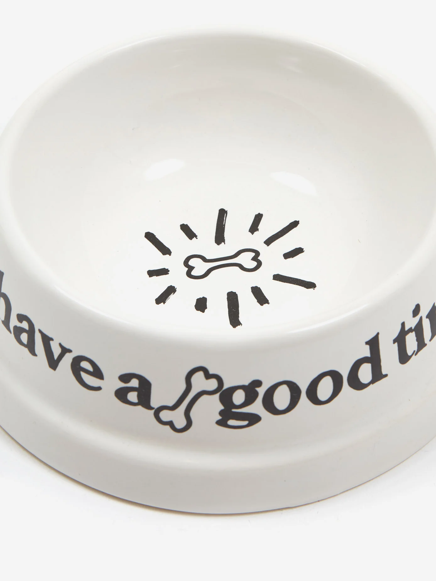 Have A Good Time Dog Food Bowl - White - Image 3