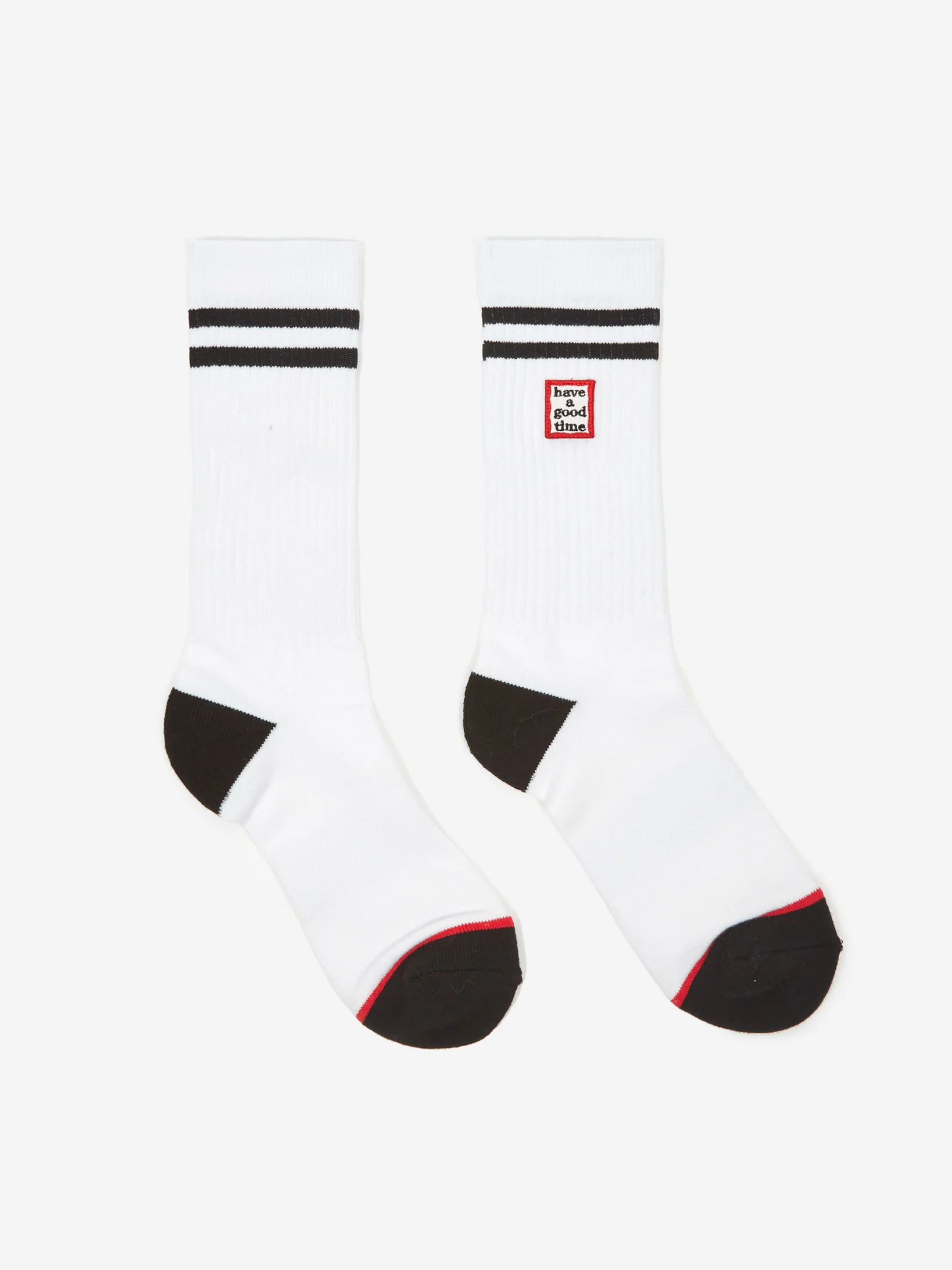 Have A Good Time Frame Line Sock - White