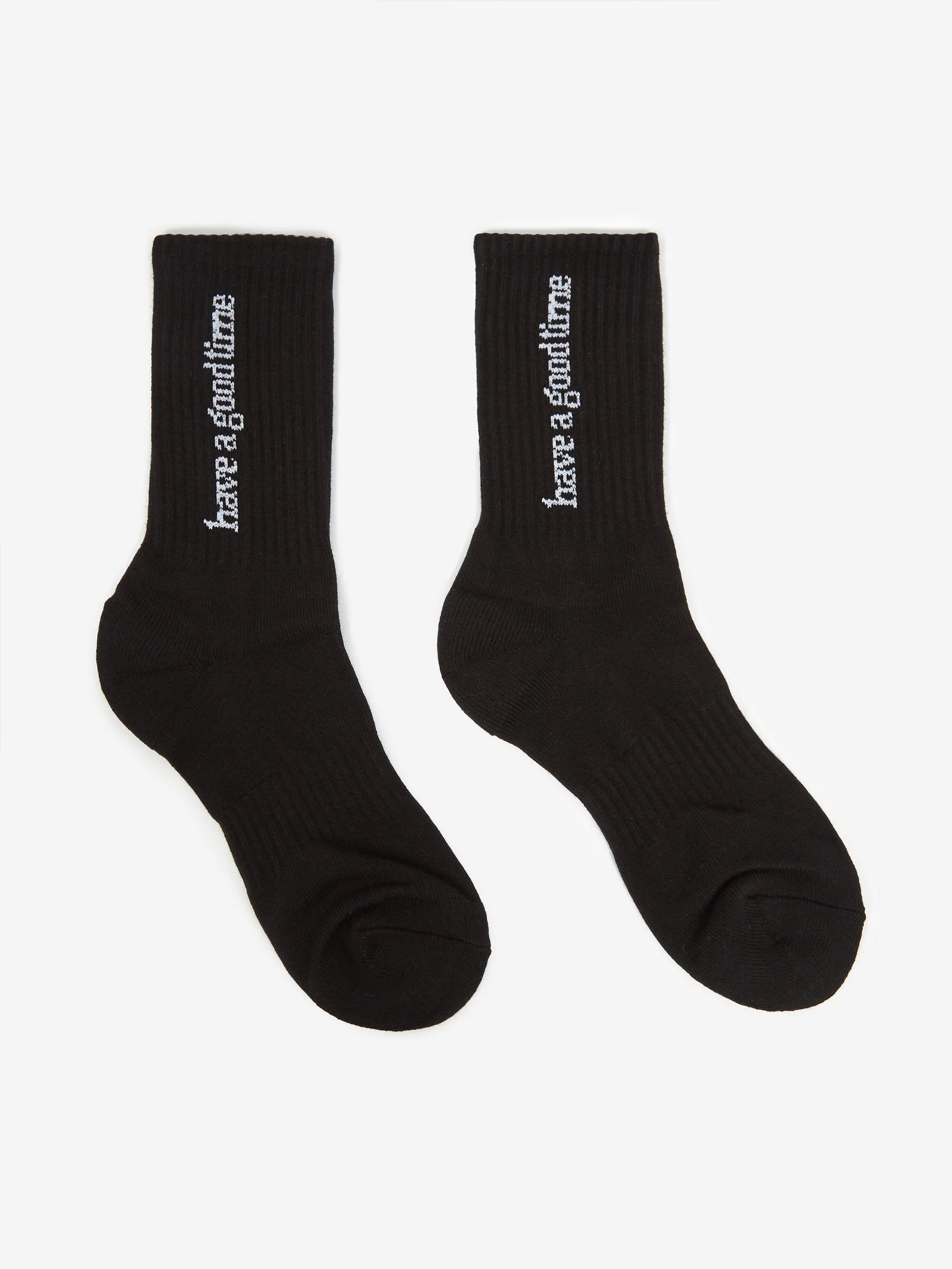 Have A Good Time Side Logo Sock - Black