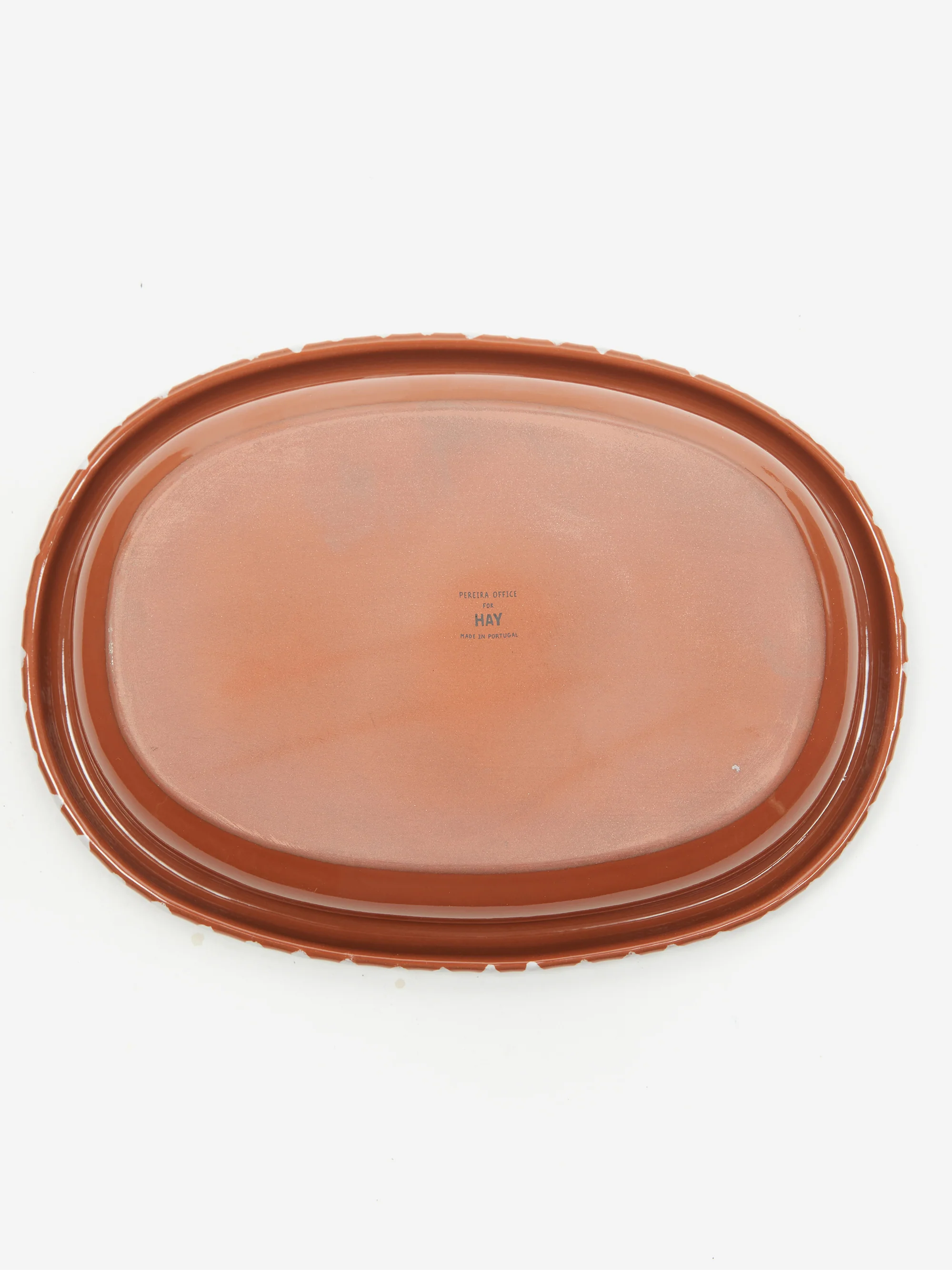 HAY Barro Oval Dish - Small - Natural With Stripes - Image 4
