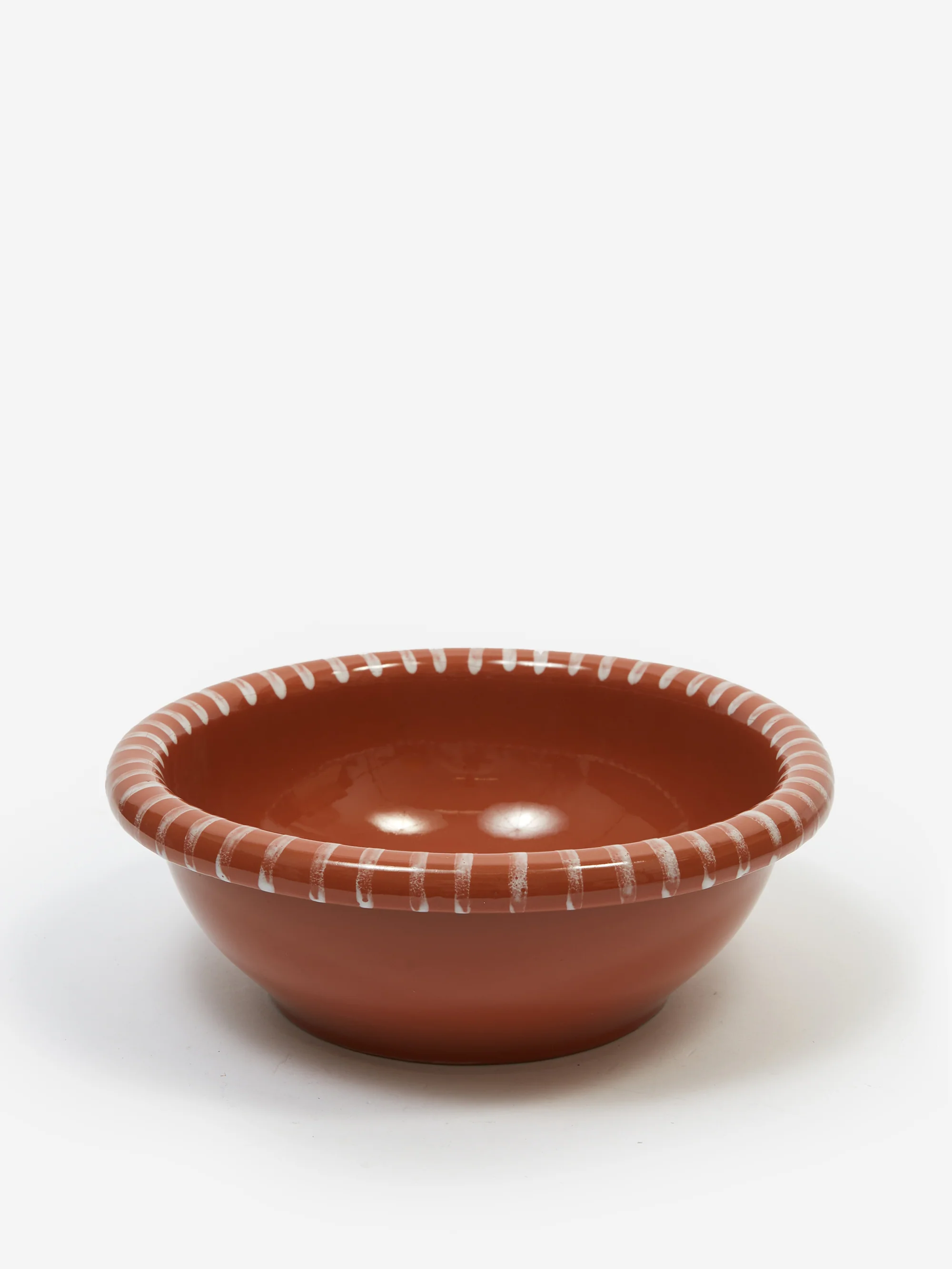 HAY Barro Salad Bowl - Large - Natural With Stripes