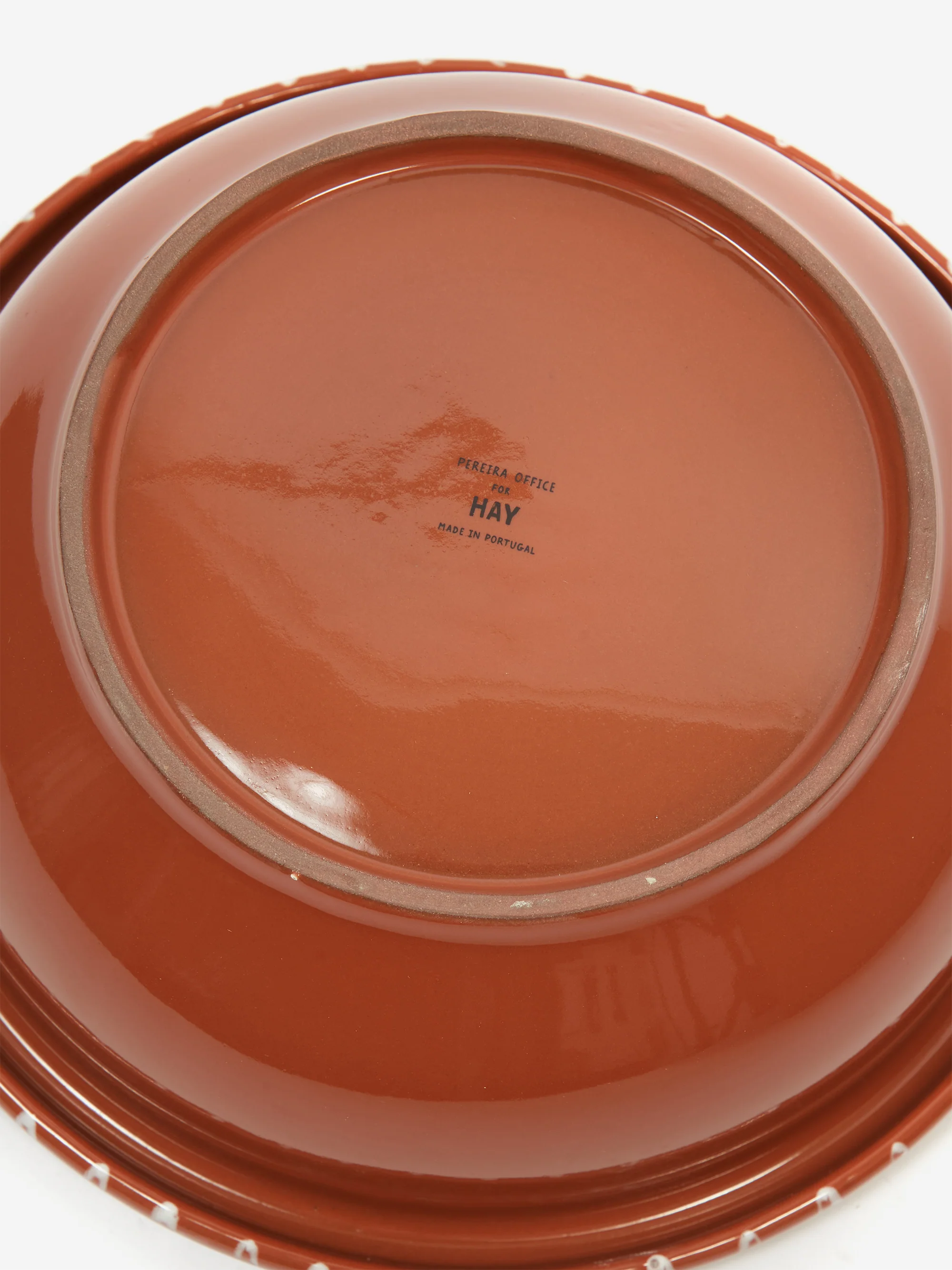 HAY Barro Salad Bowl - Large - Natural With Stripes - Image 3