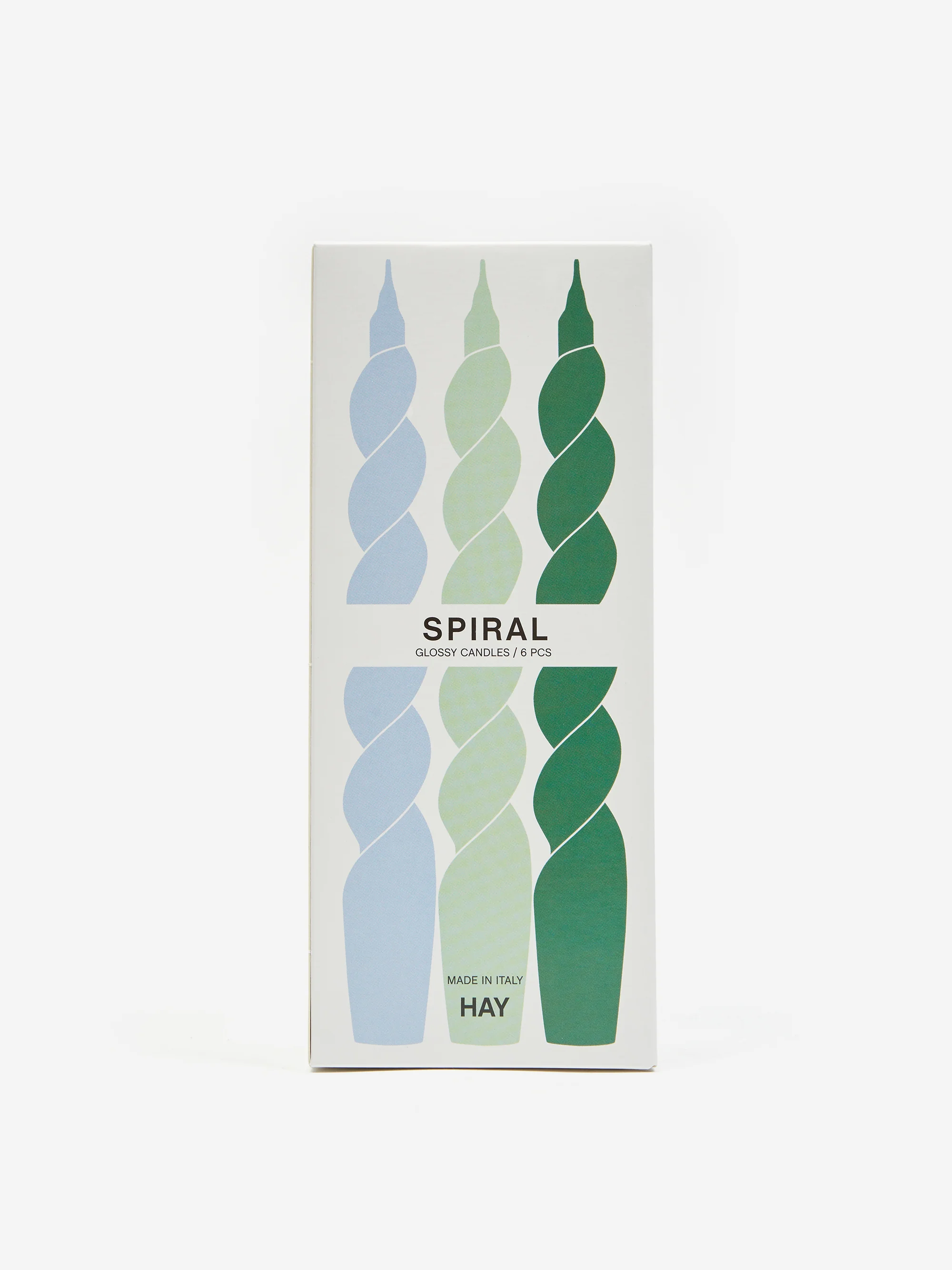 HAY Candle Spiral Set of 6 - Light Blue, Mint and Green - Image 3