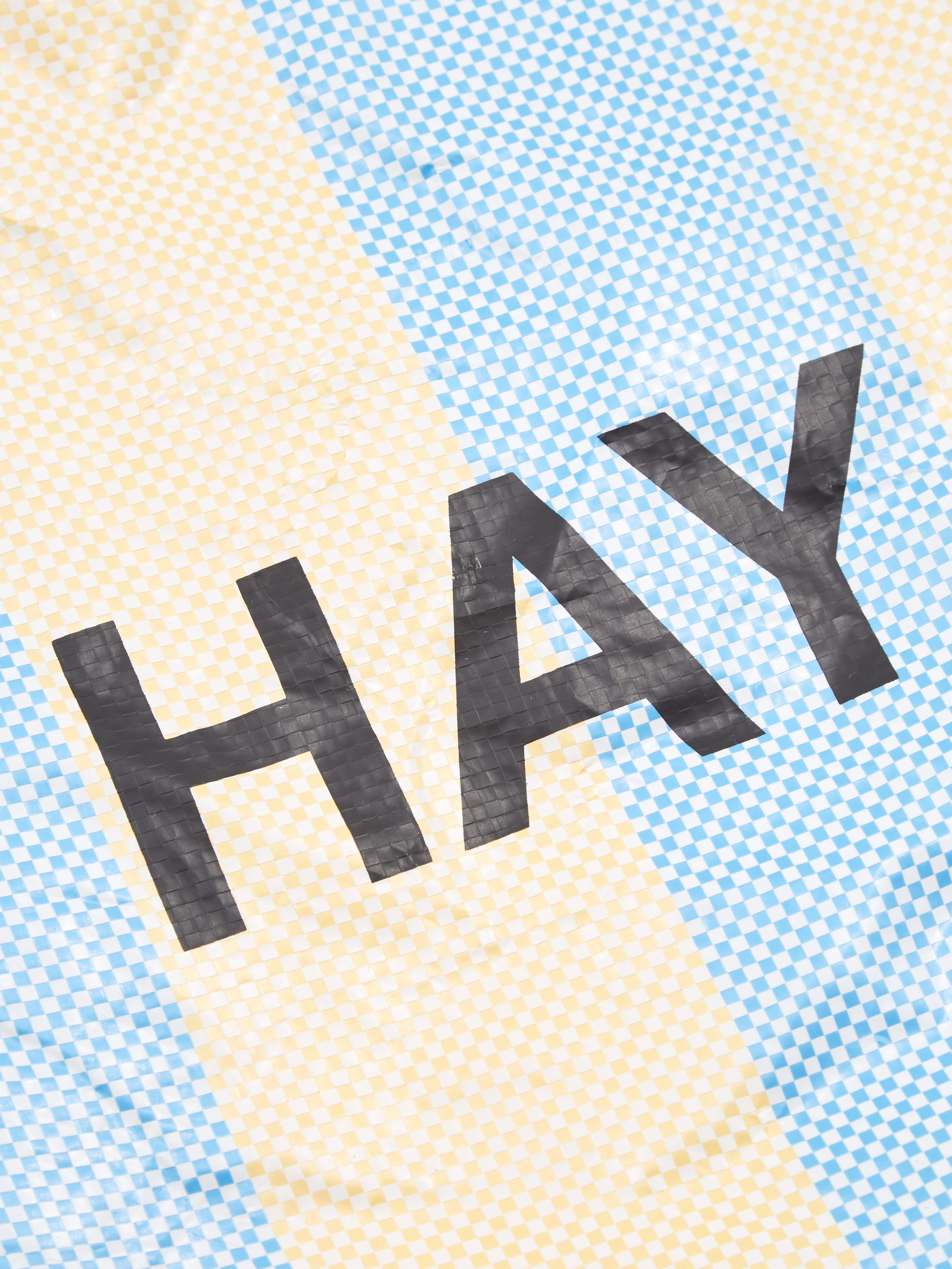 HAY Candy Stripe Shopper Bag Medium - Yellow/Blue - Image 2