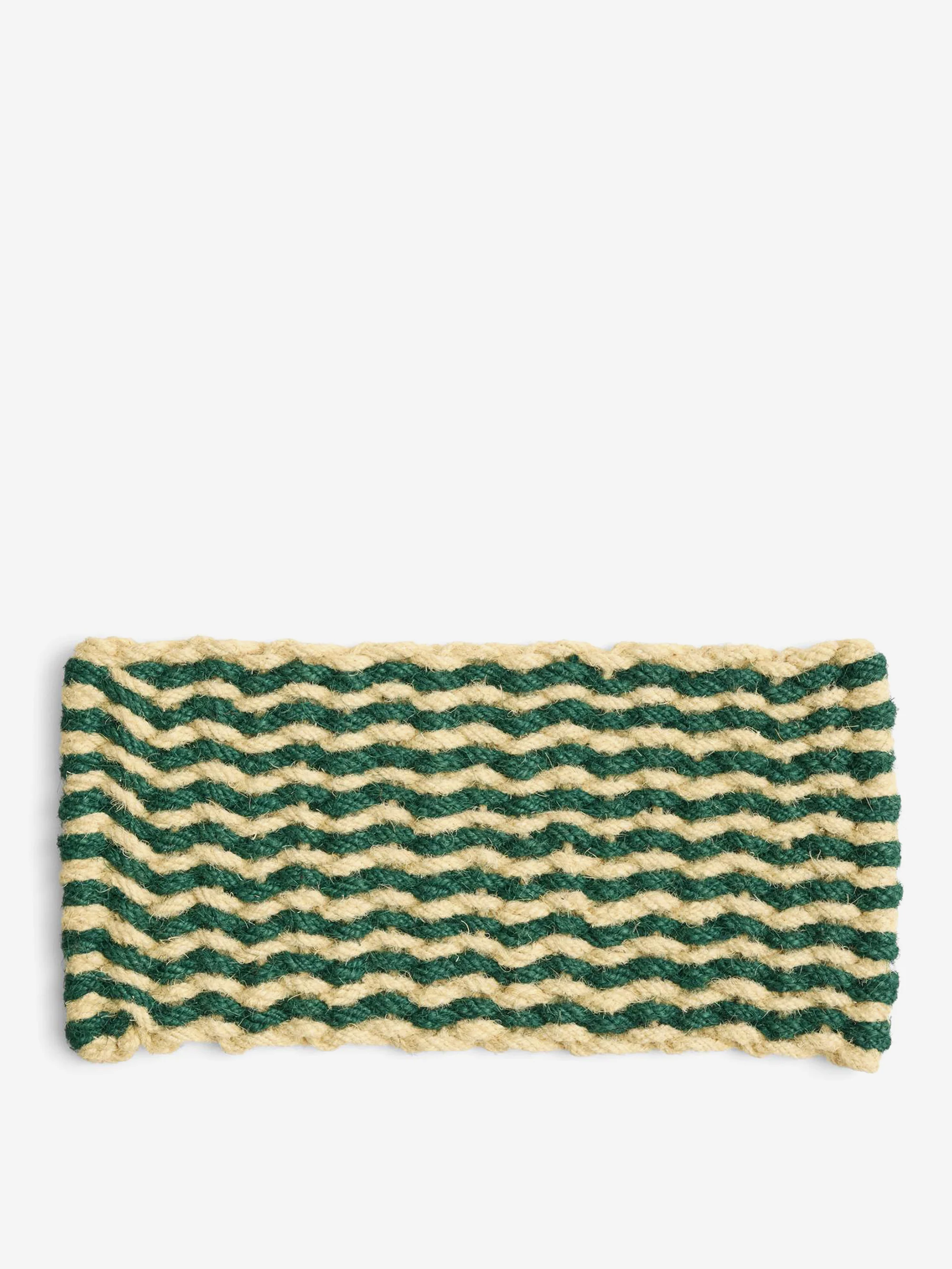 HAY Coco Door Mat-Stripe - Dark Green/White