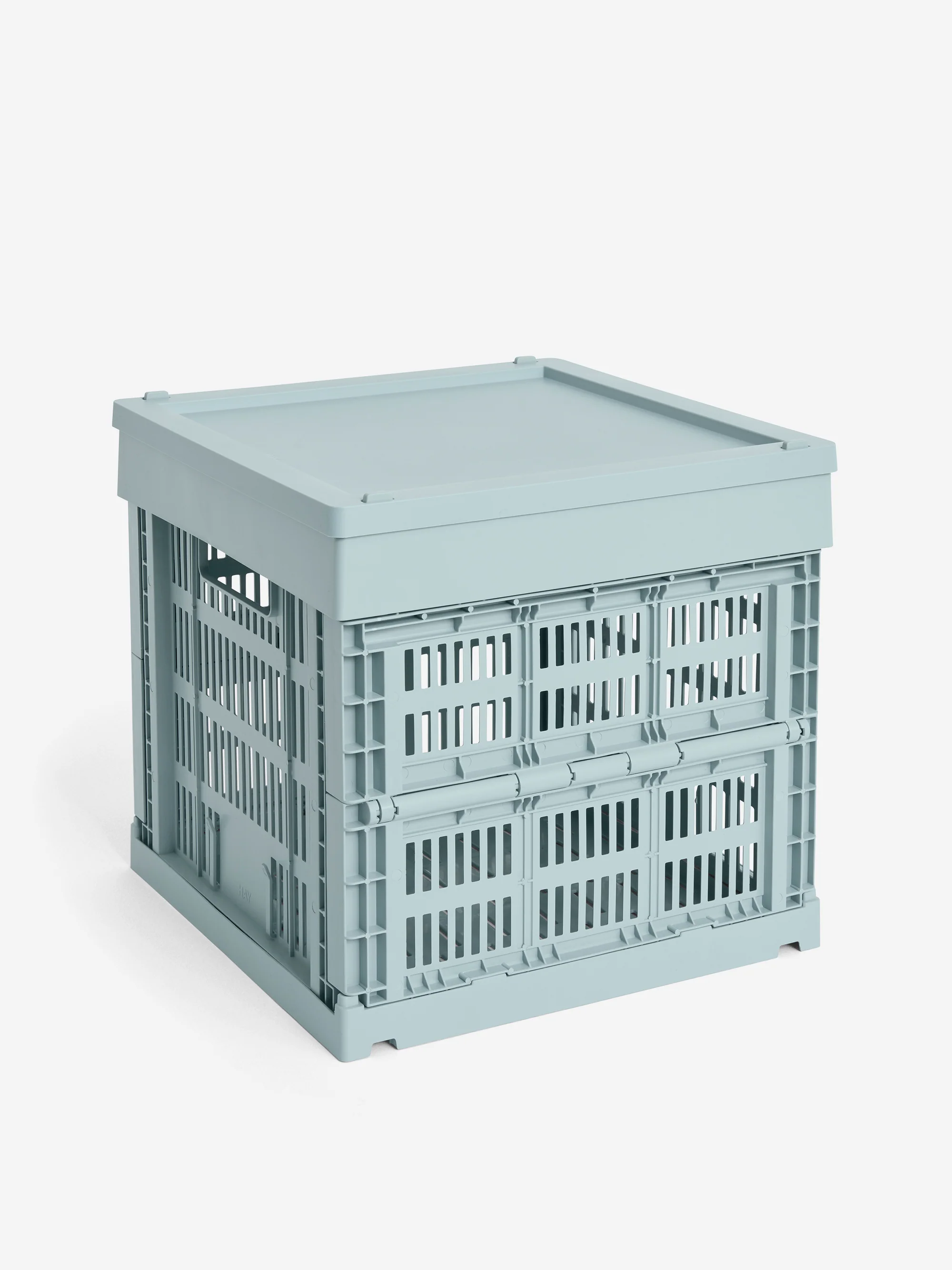 HAY Colour Crate Lid Medium Square - Dusty Blue - Image 2