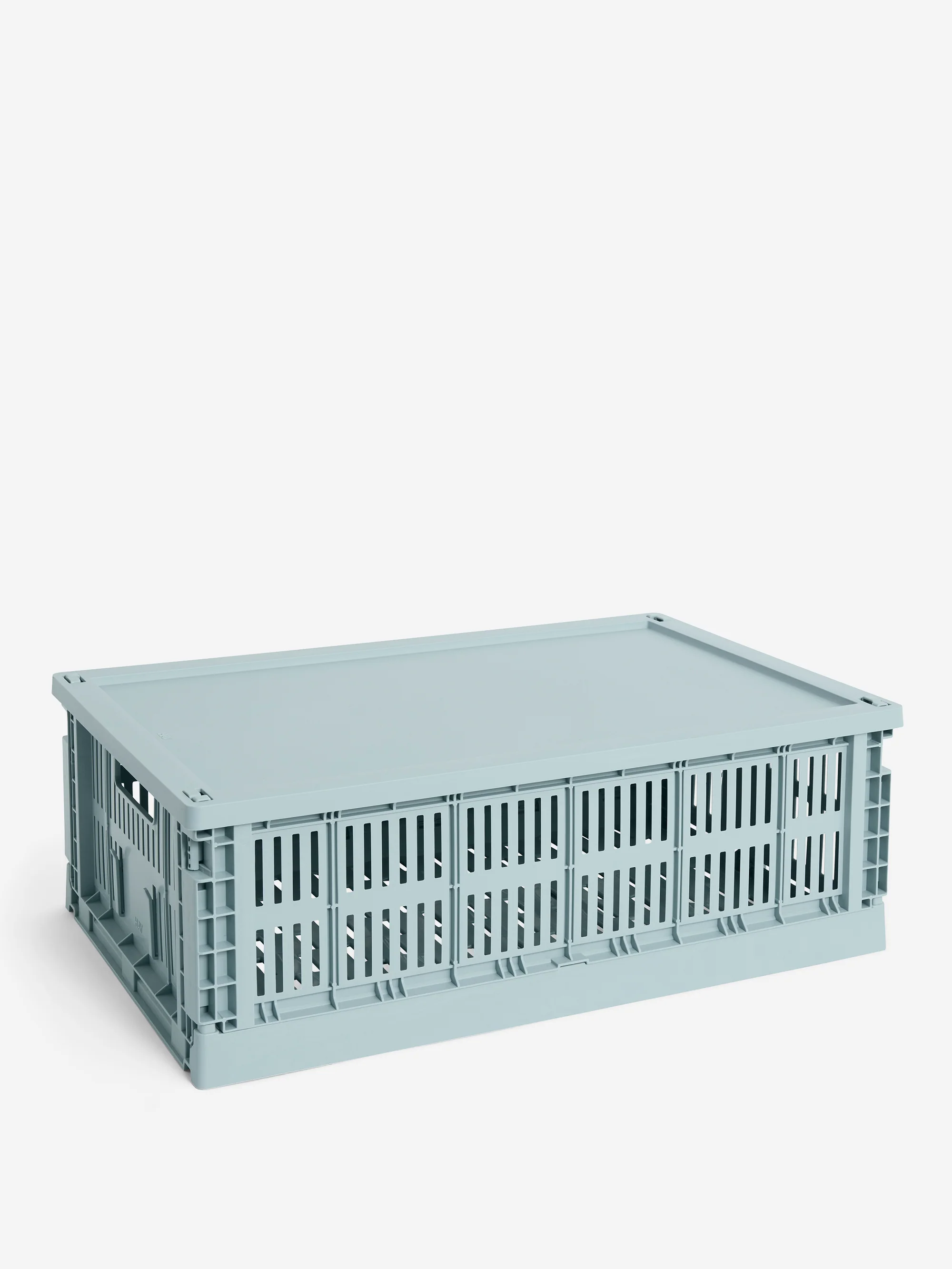 HAY Colour Crate Lid Plastic Large - Dusty Blue - Image 2