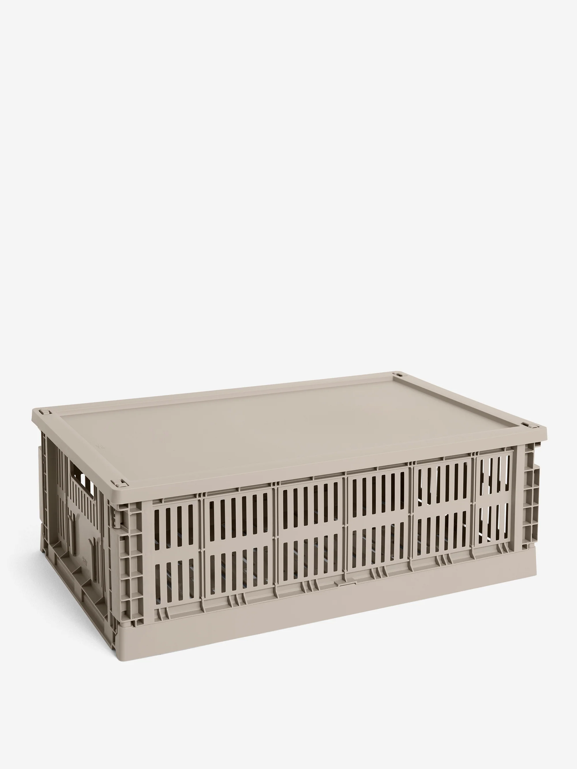 HAY Colour Crate Lid Plastic Large - Warm Grey - Image 2