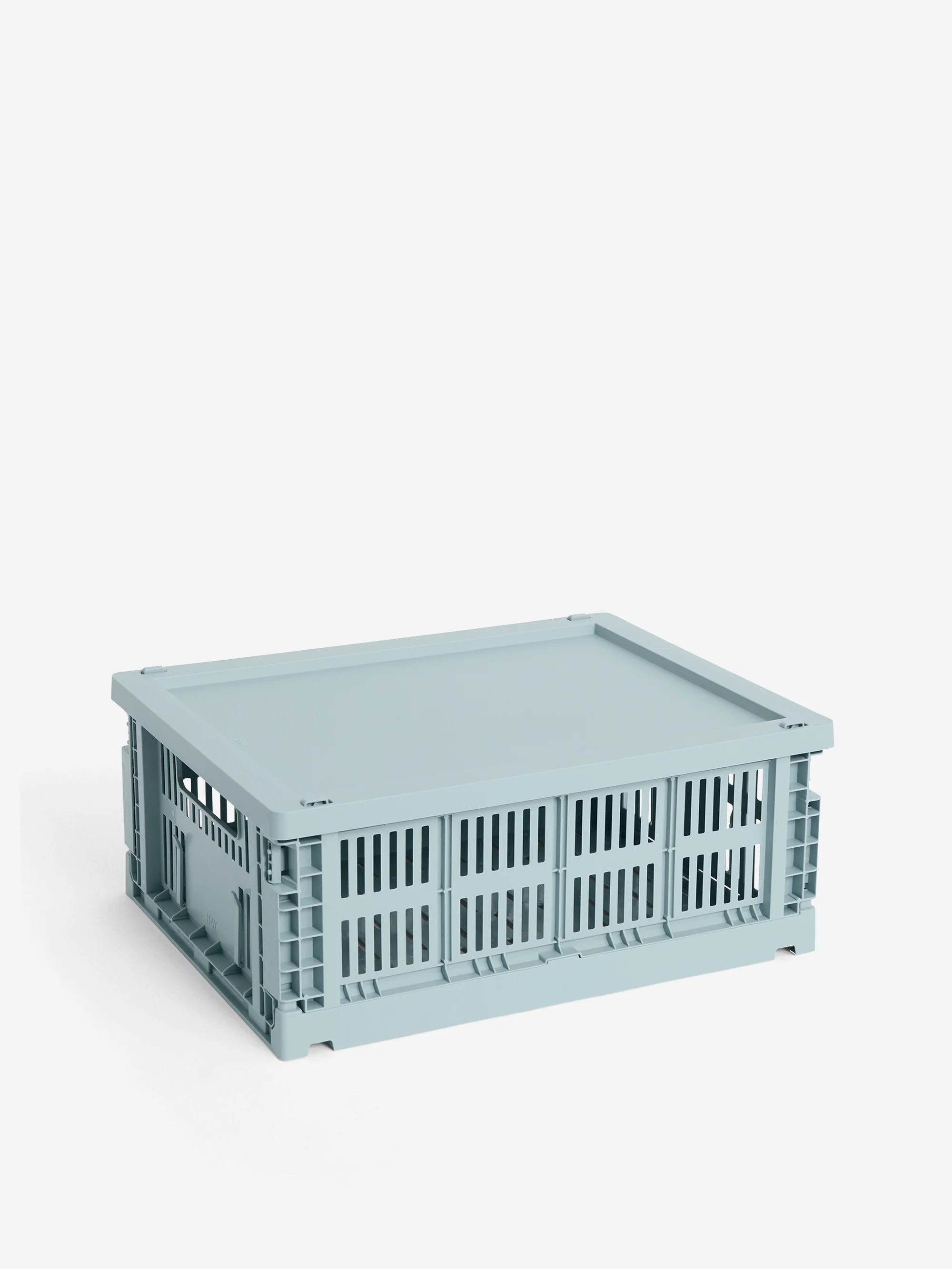 HAY Colour Crate Lid Plastic Medium - Dusty Blue - Image 2