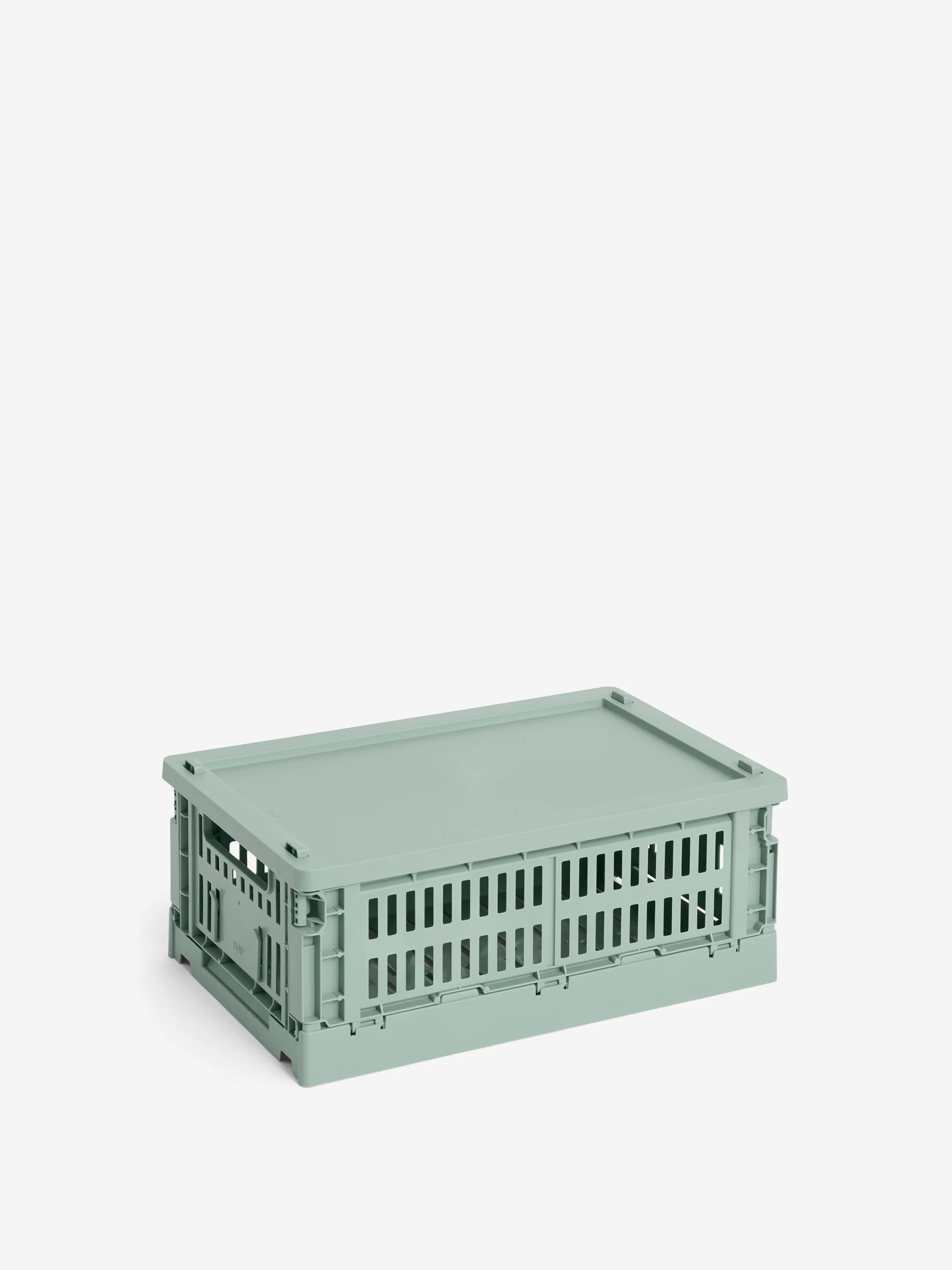 HAY Colour Crate Lid Plastic Small - Sage Green - Image 2