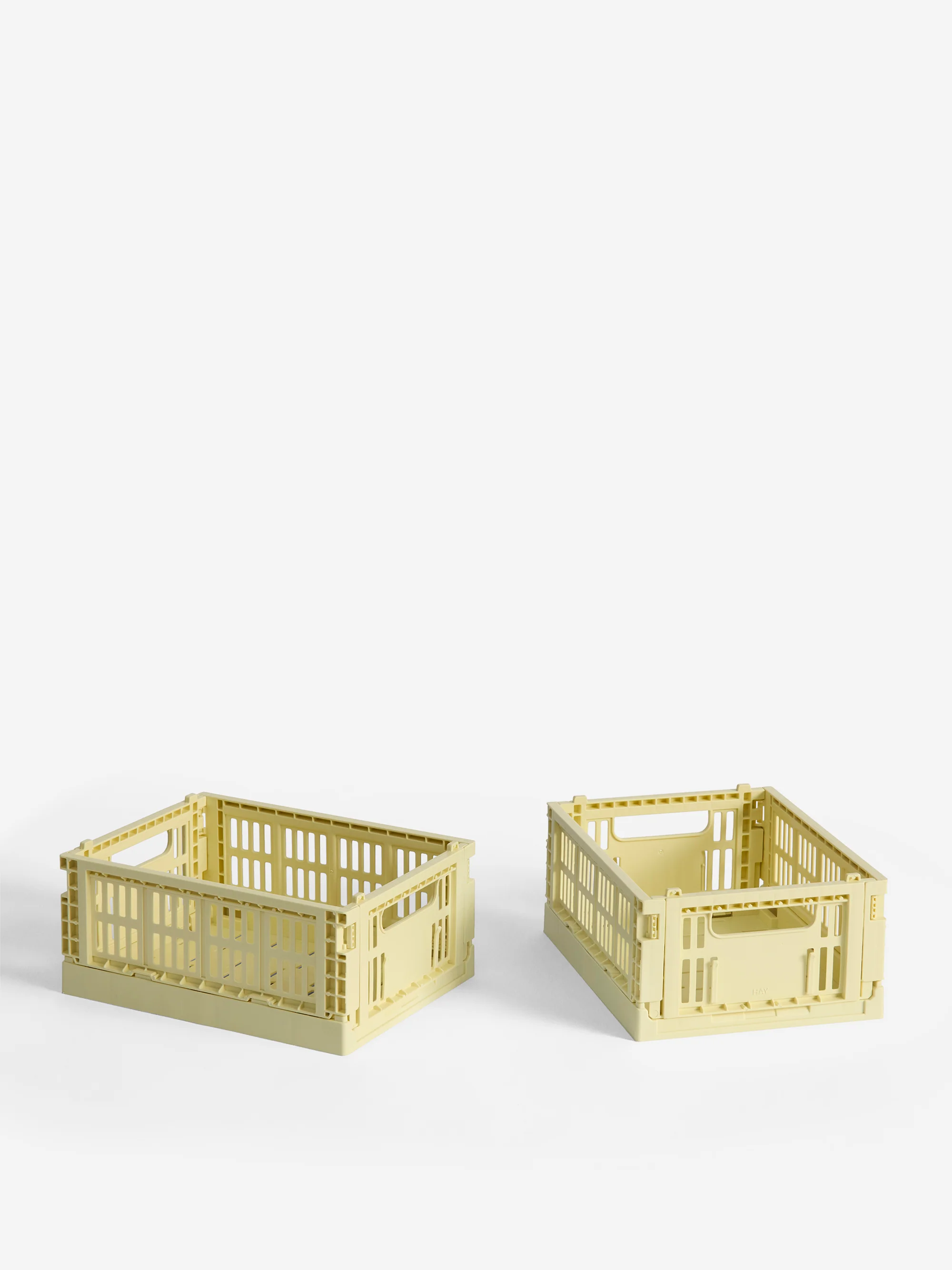 HAY Colour Crate Mini Set of 2 - Light Yellow