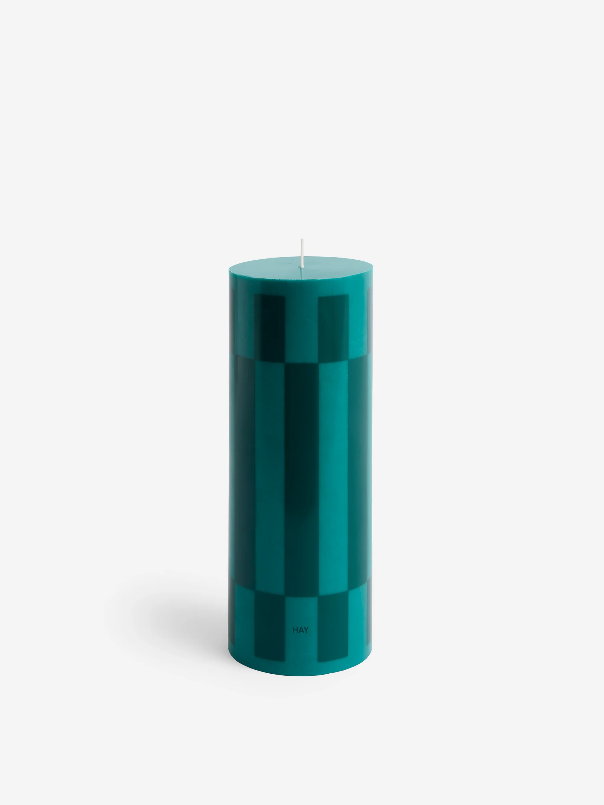 HAY Column Candle Large - Green and Dark Green