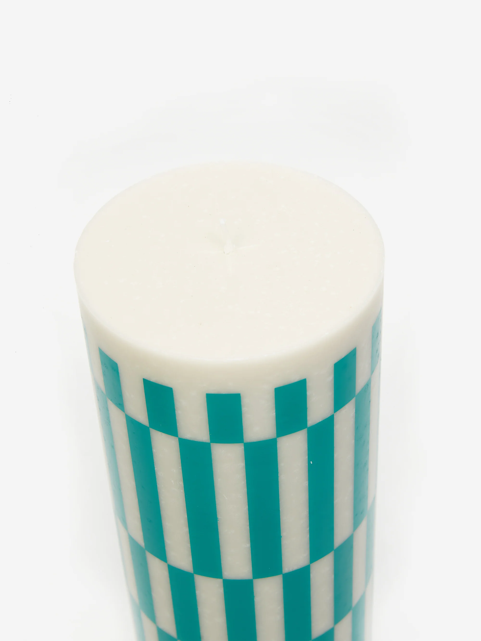 HAY Column Candle Large - Light Grey and Green - Image 3