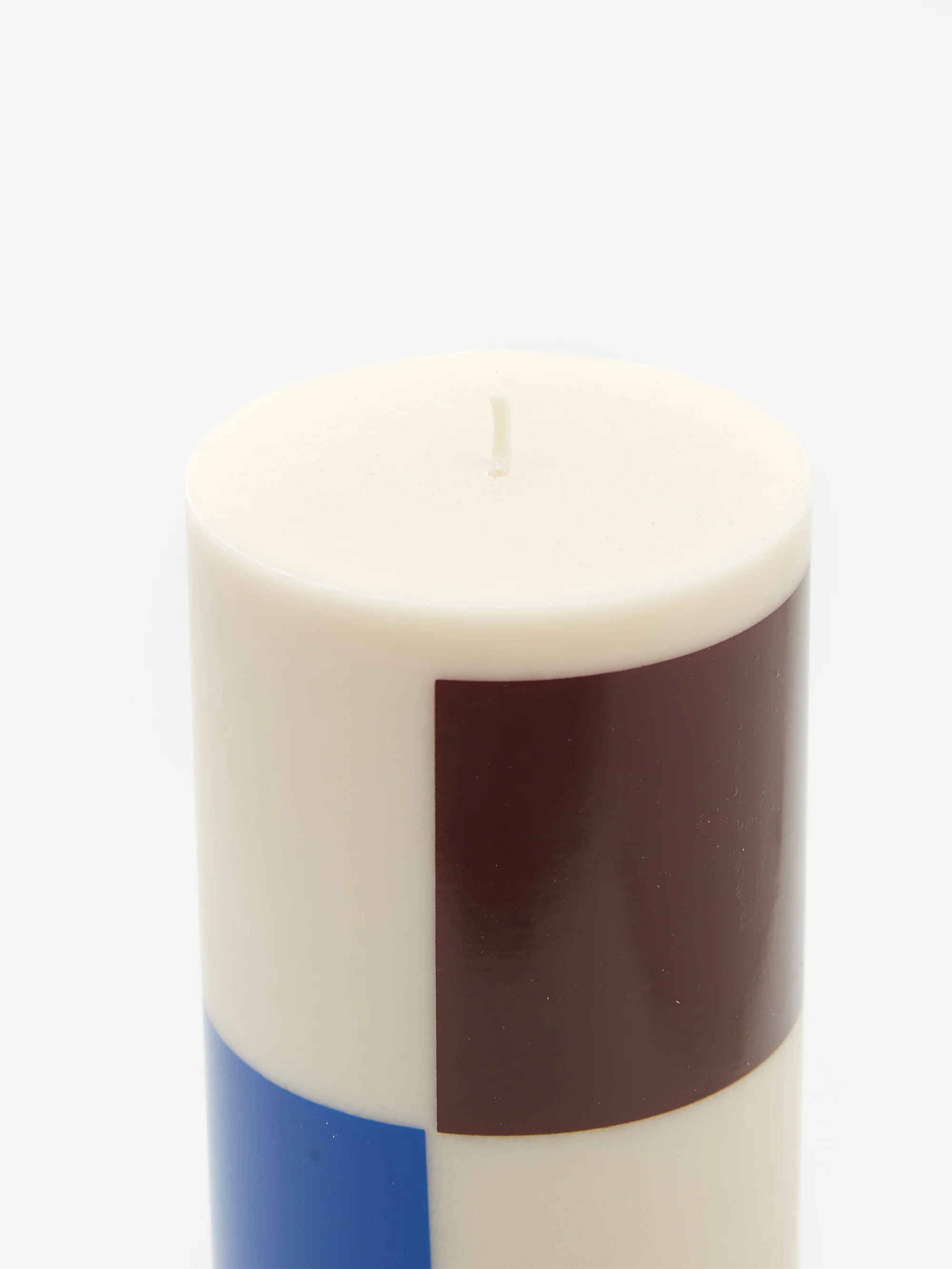 HAY Column Candle - Large - Off-White, Brown, Black and Blue - Image 3