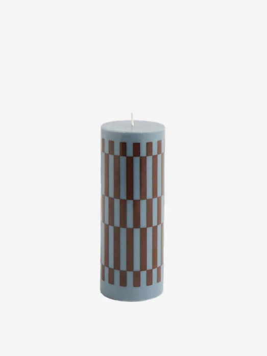 HAY Column Candle Medium - Anthrachite And Bordeaux