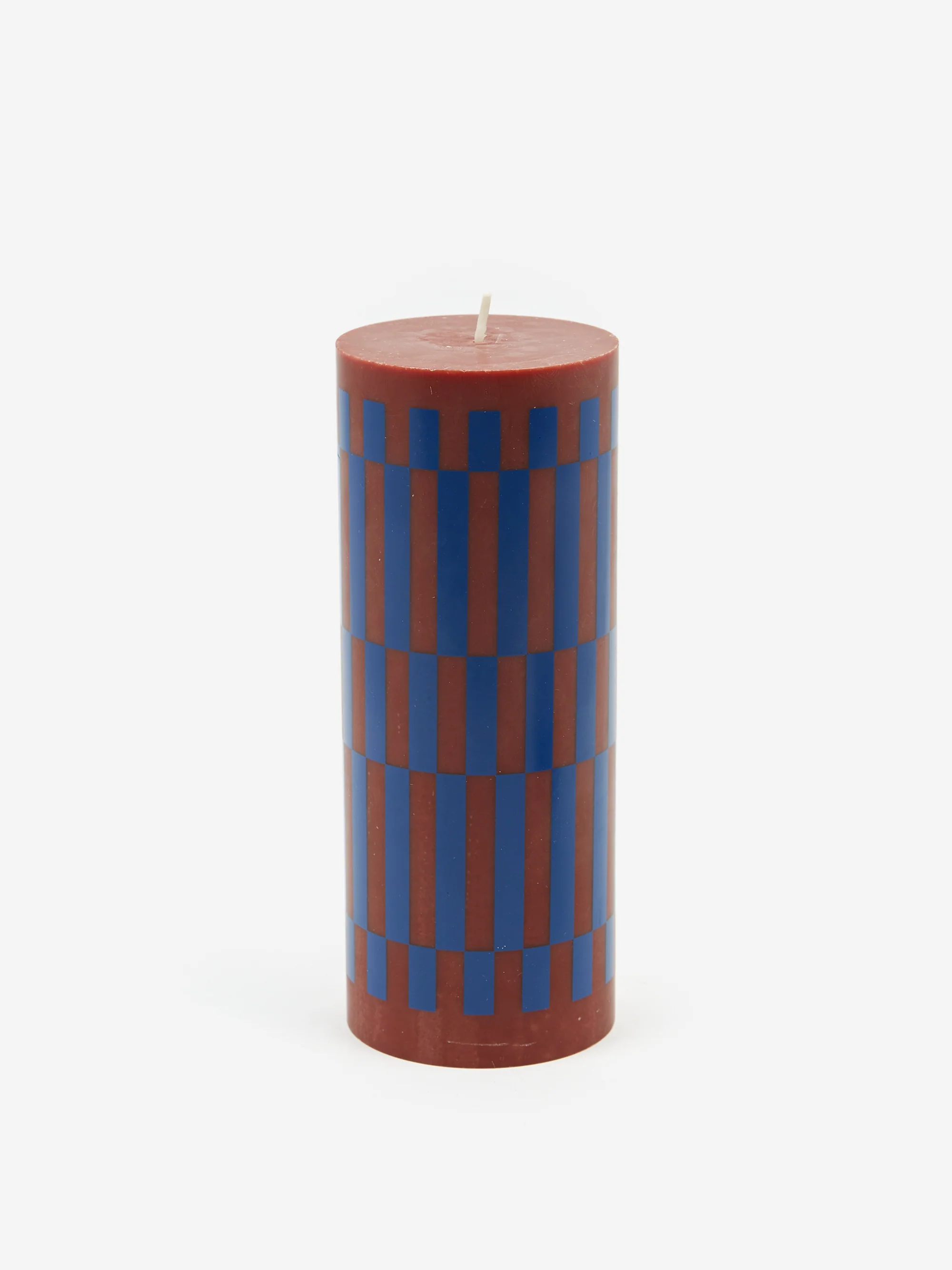 HAY Column Candle - Medium - Brown and Blue