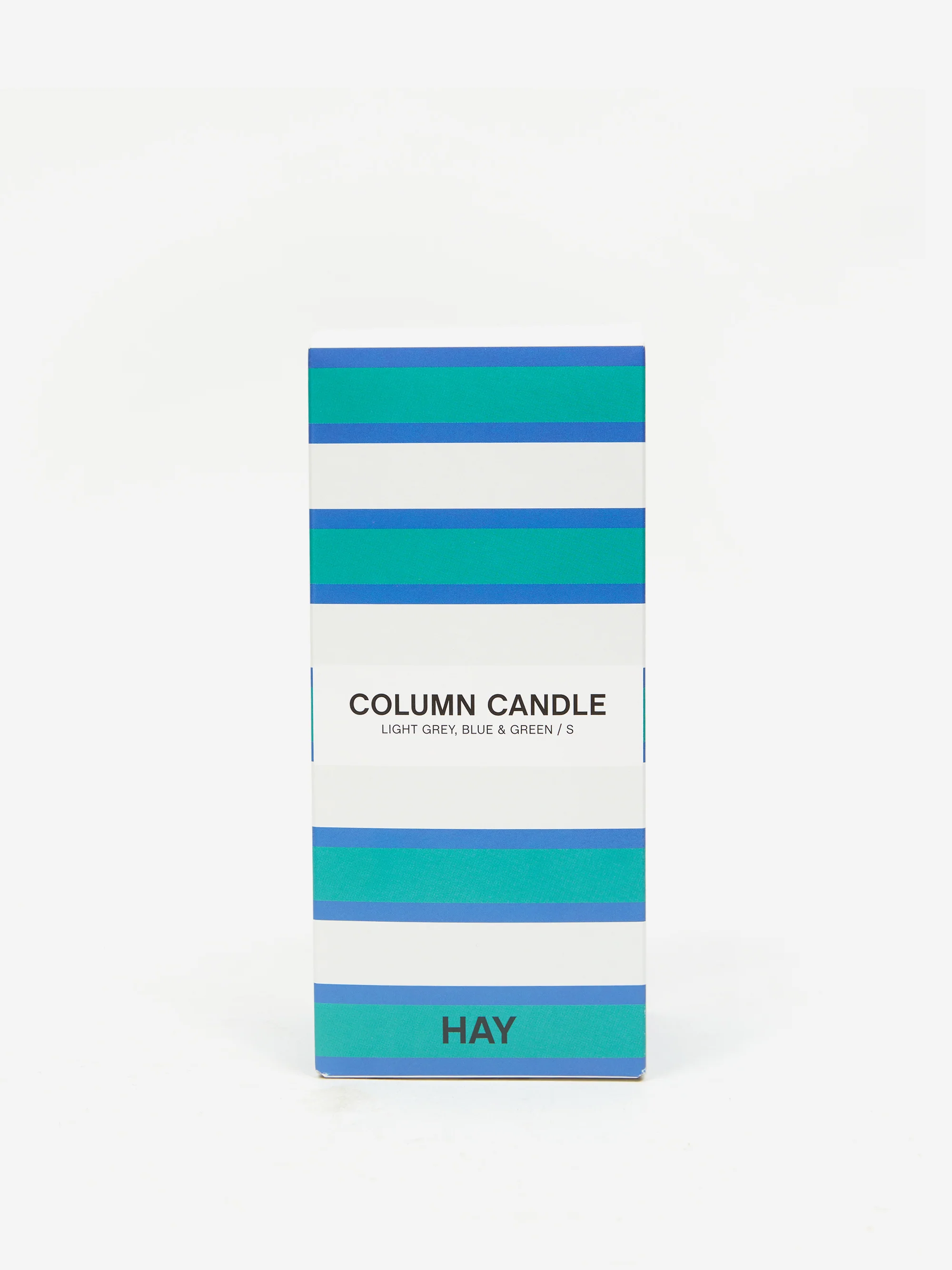 HAY Column Candle Small - Light Grey, Blue and Green - Image 2