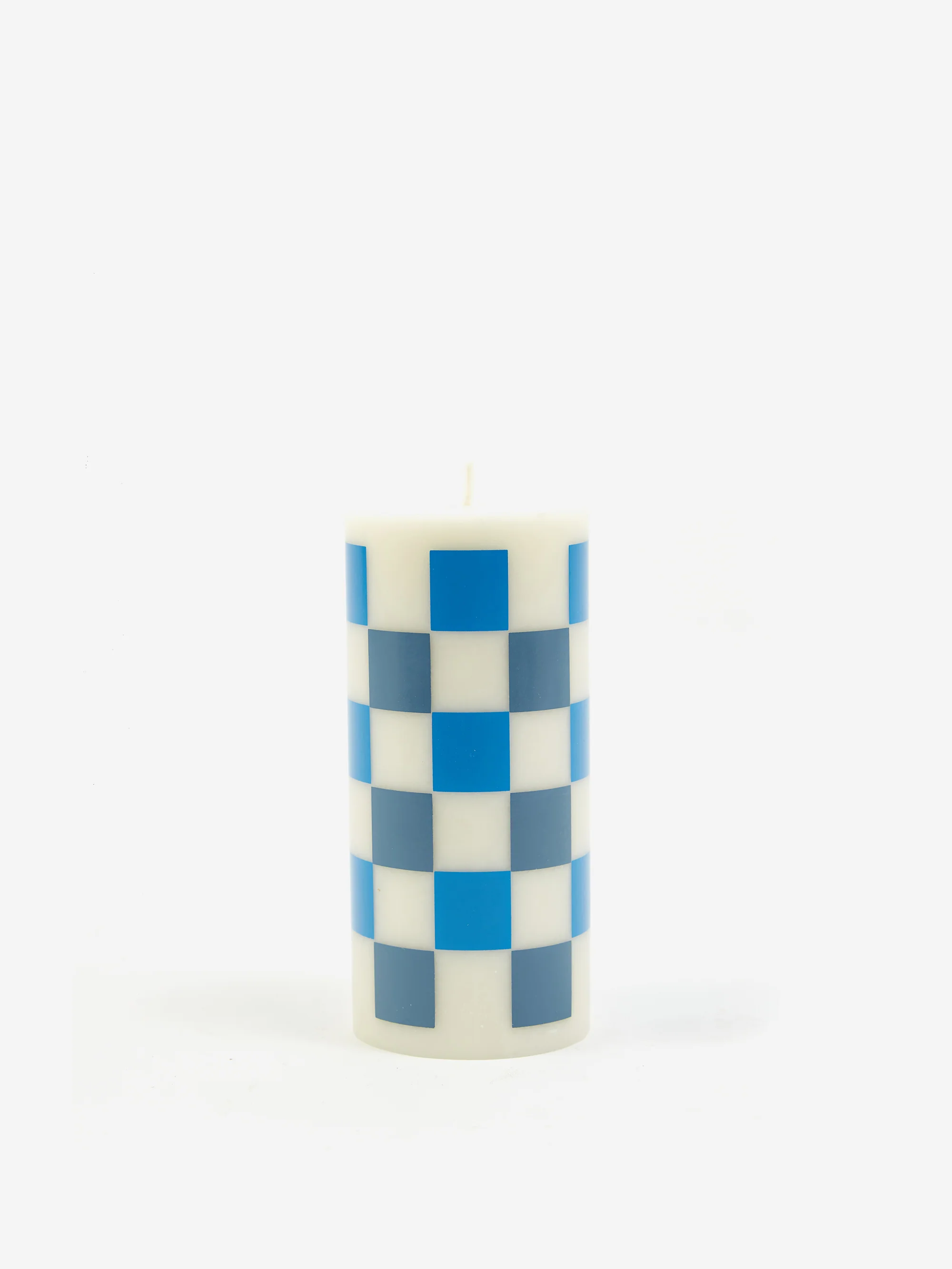 HAY Column Candle Small - Off-White And Blues