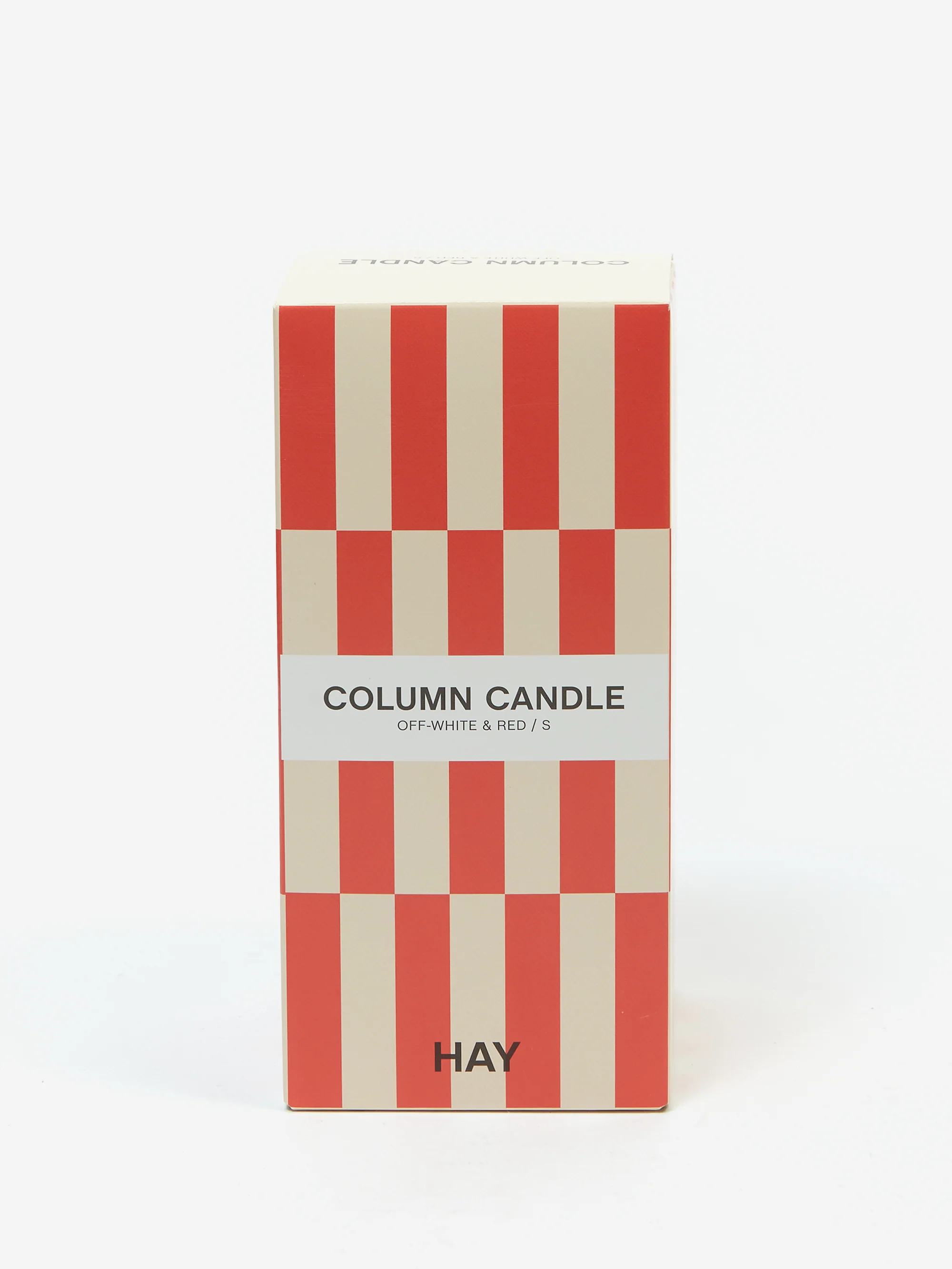 HAY Column Candle Small - Off White and Red - Image 2