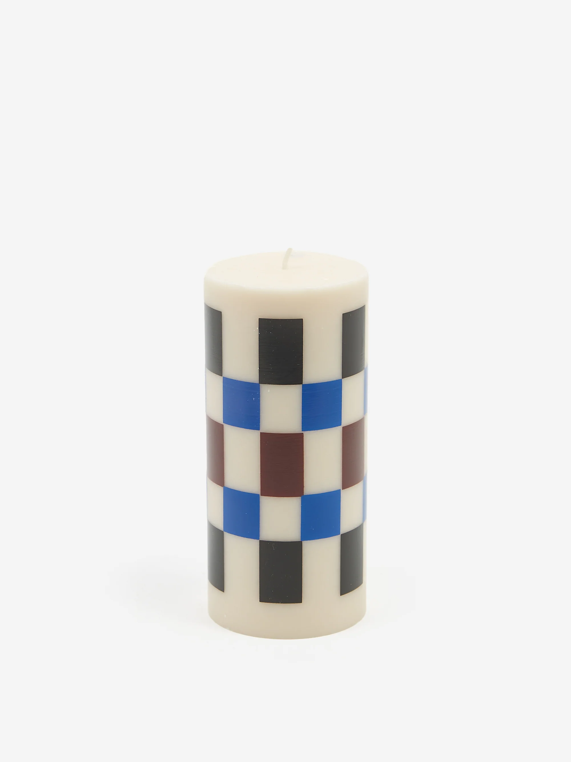 HAY Column Candle - Small - Off-White, Brown, Black and Blue