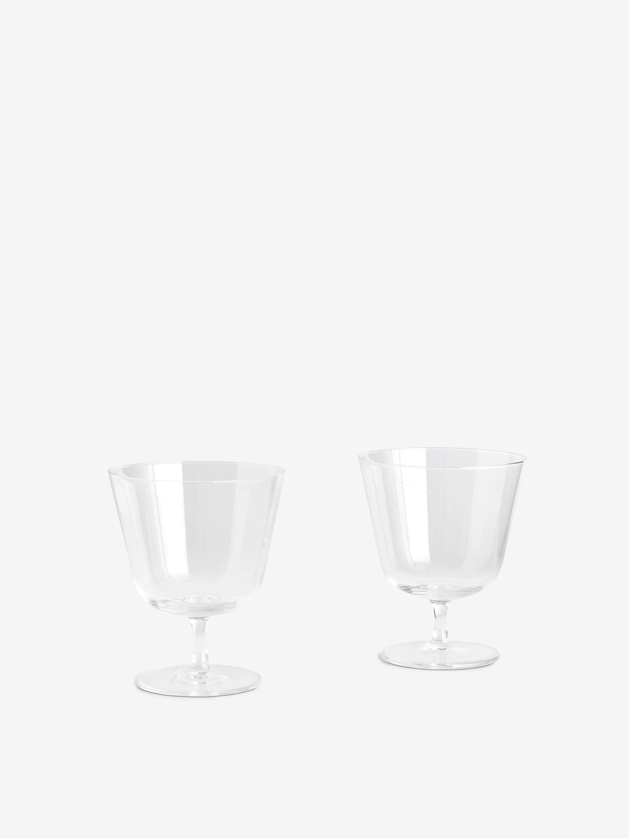 HAY Curve Stem Glass Small Set of 2 - Clear