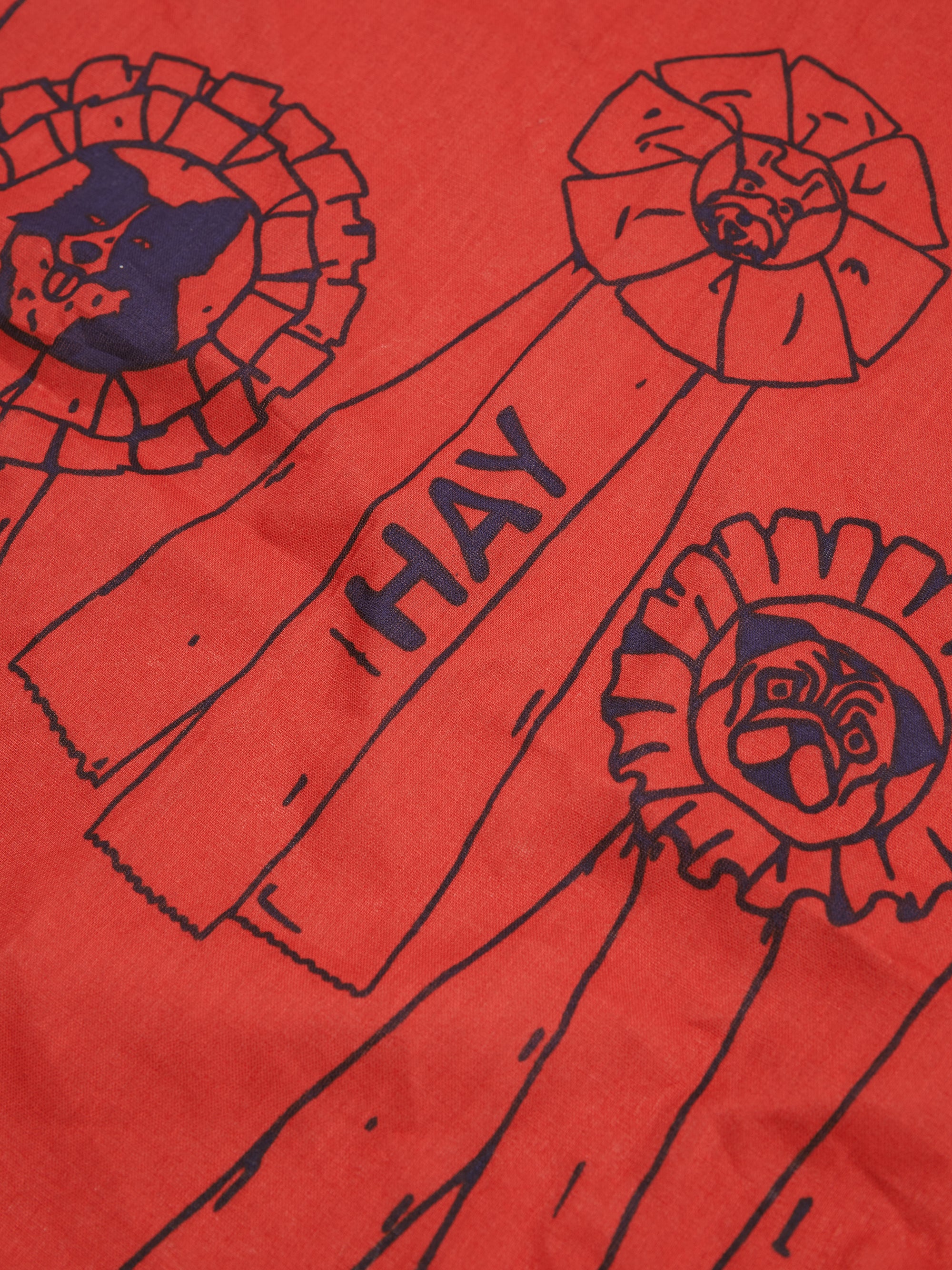 HAY Dog Scarf - 55cm x 55cm - Red - Image 3