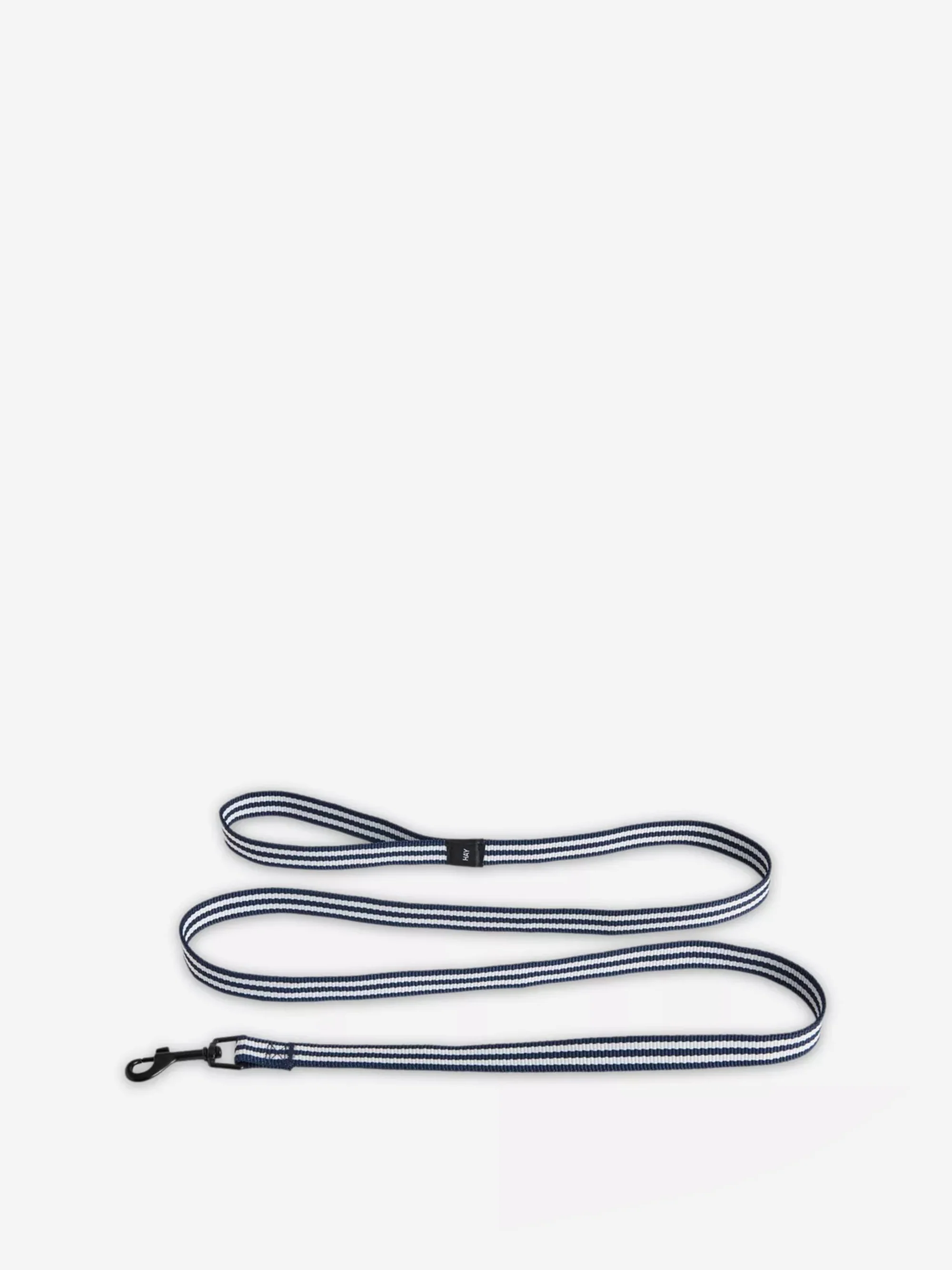 HAY Dogs Leash Flat (S/M) - Blue and White Stripe