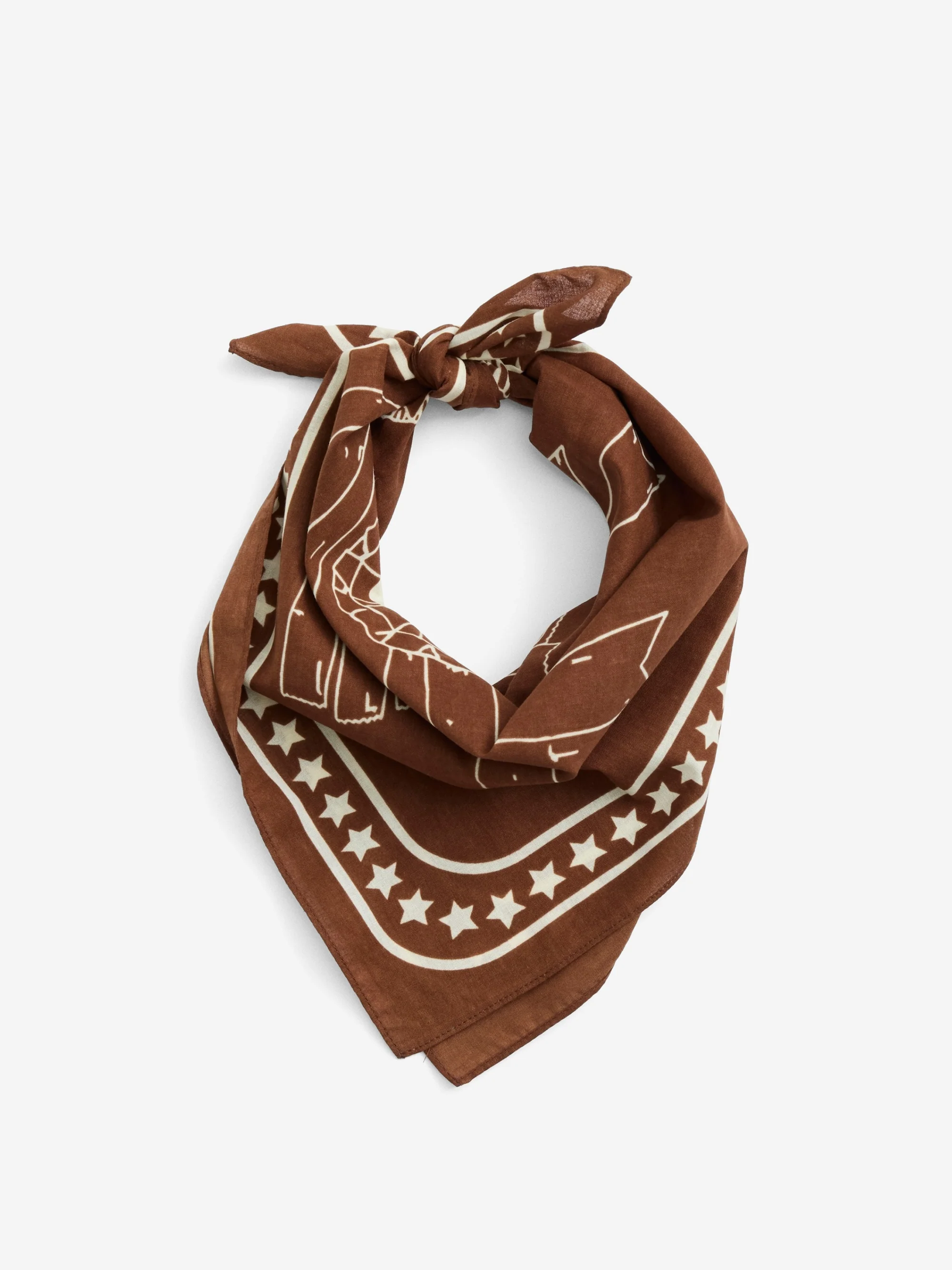 HAY Dogs Scarf (Recycled) - 55cm x 55cm - Brown