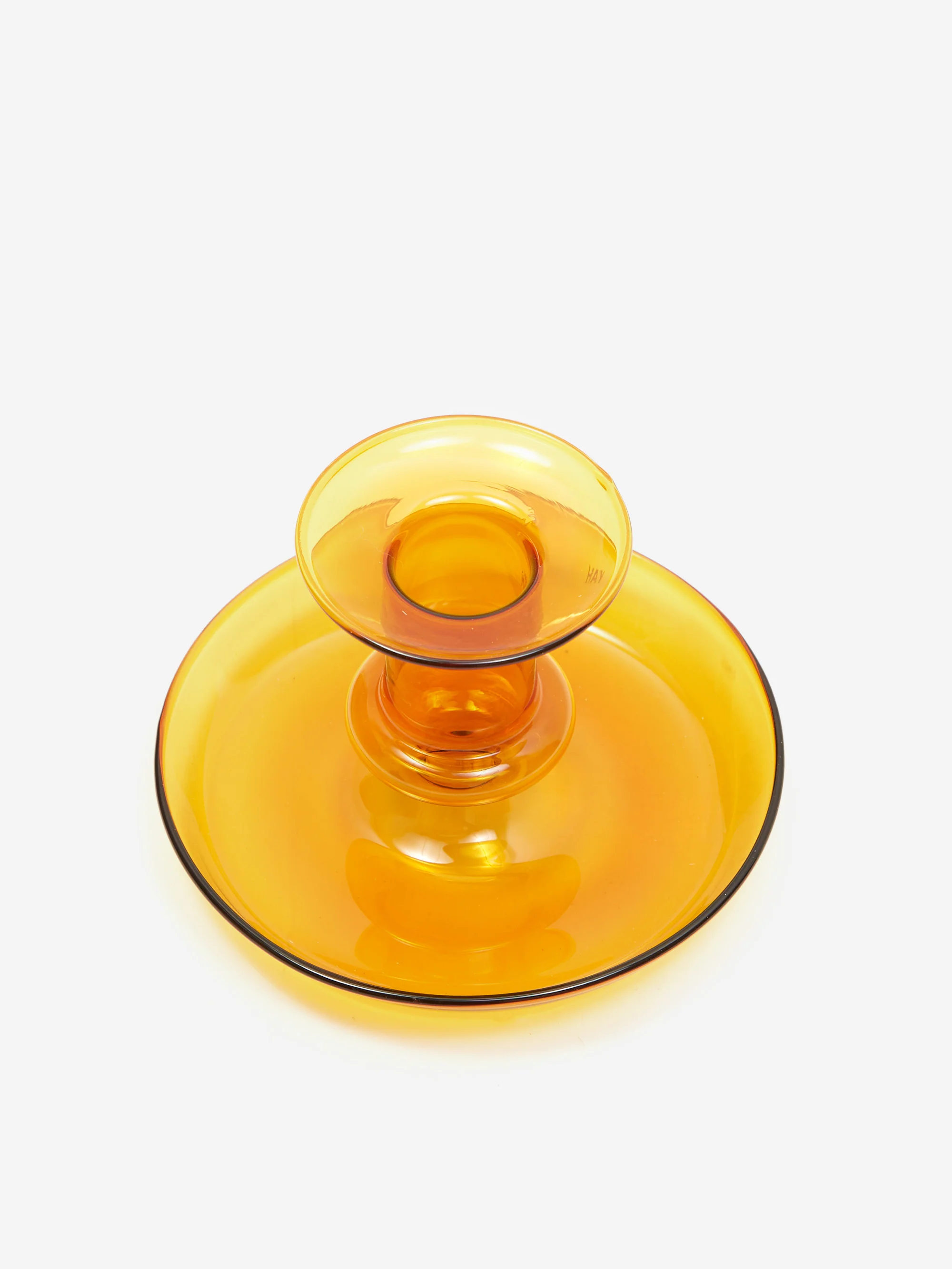 HAY Flare Glass Candleholder - Amber - Image 3