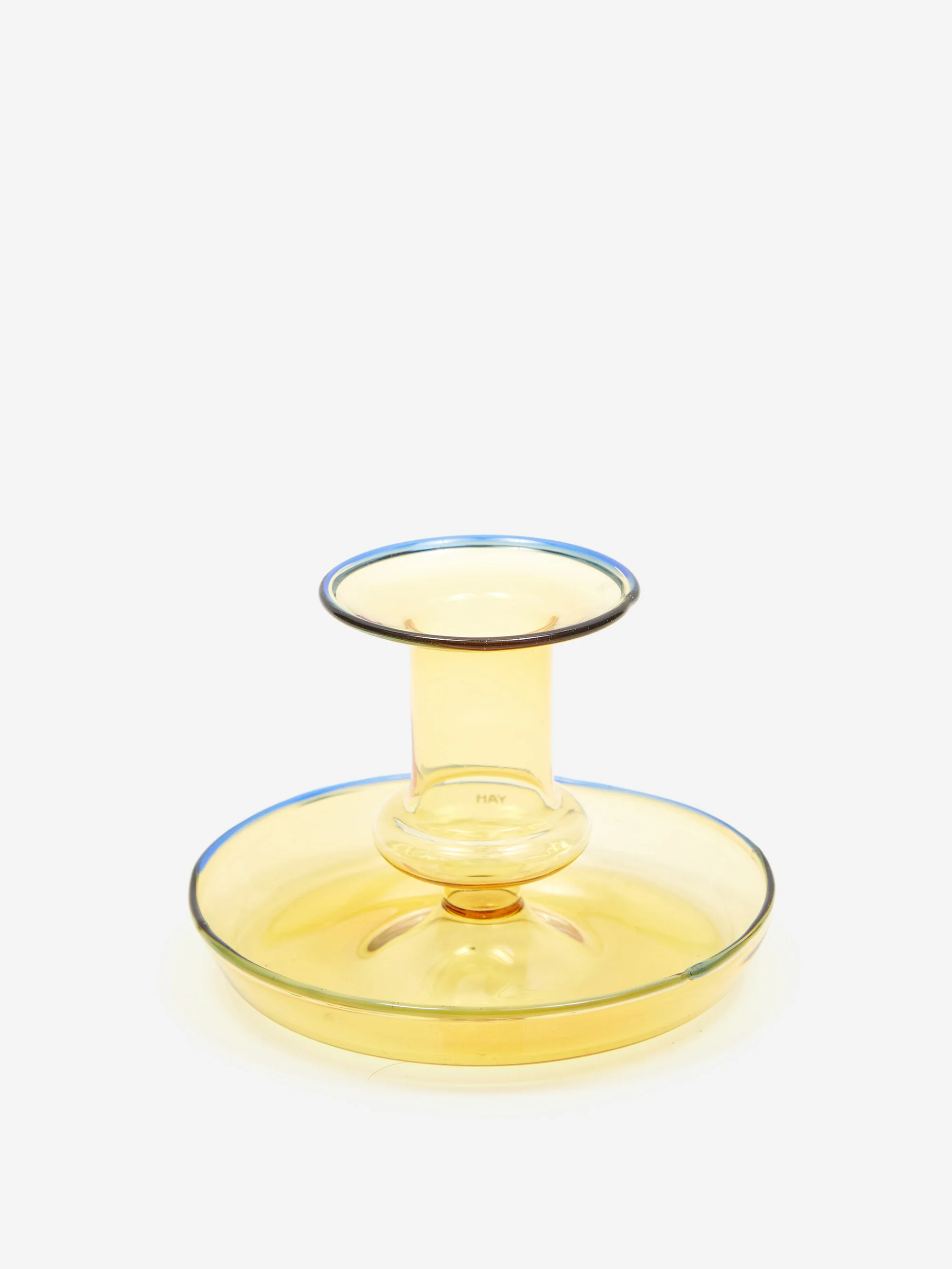 HAY Flare Glass Candleholder - Yellow