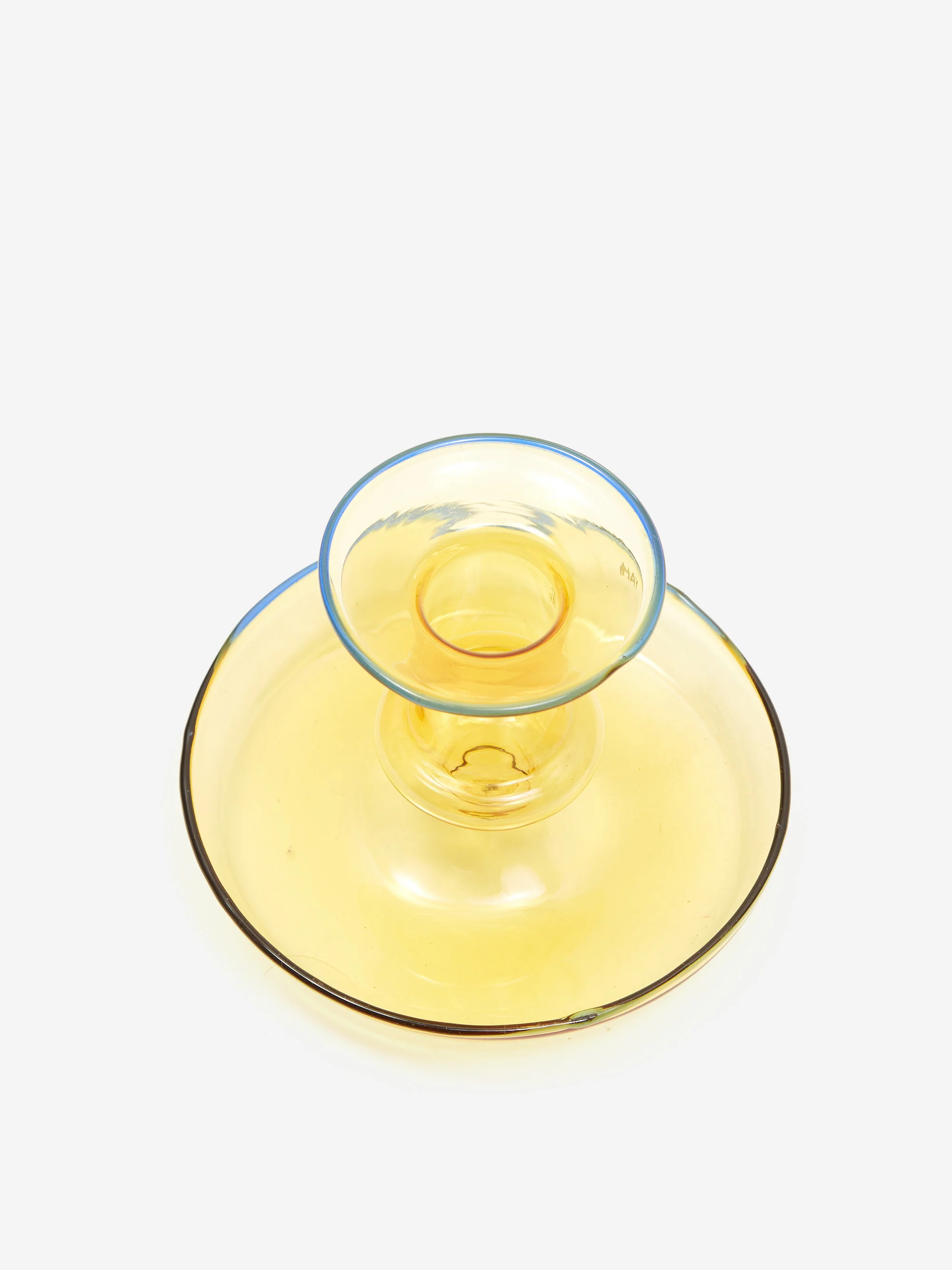 HAY Flare Glass Candleholder - Yellow - Image 3