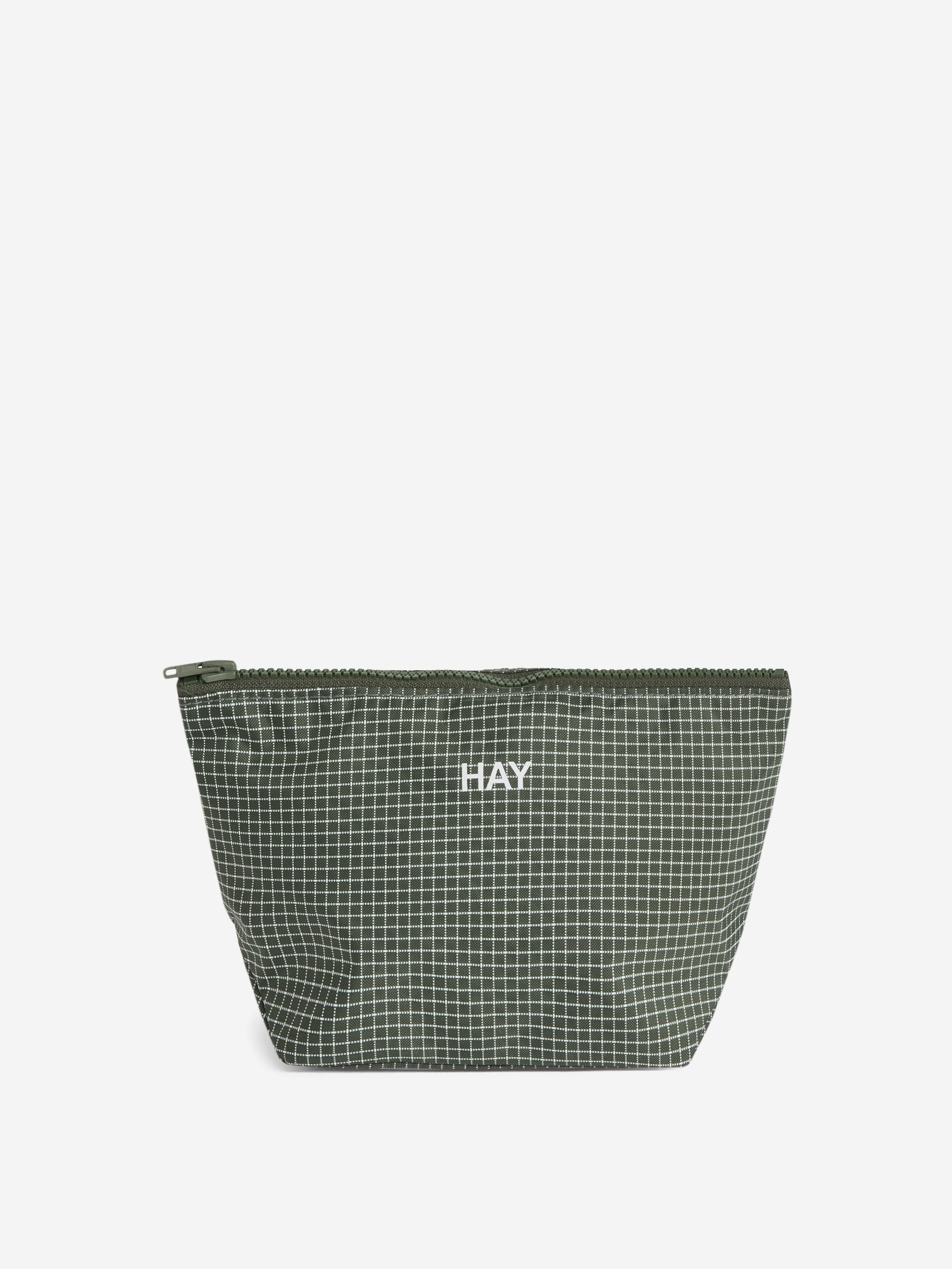 HAY Grid Pouch - Small - Dark green