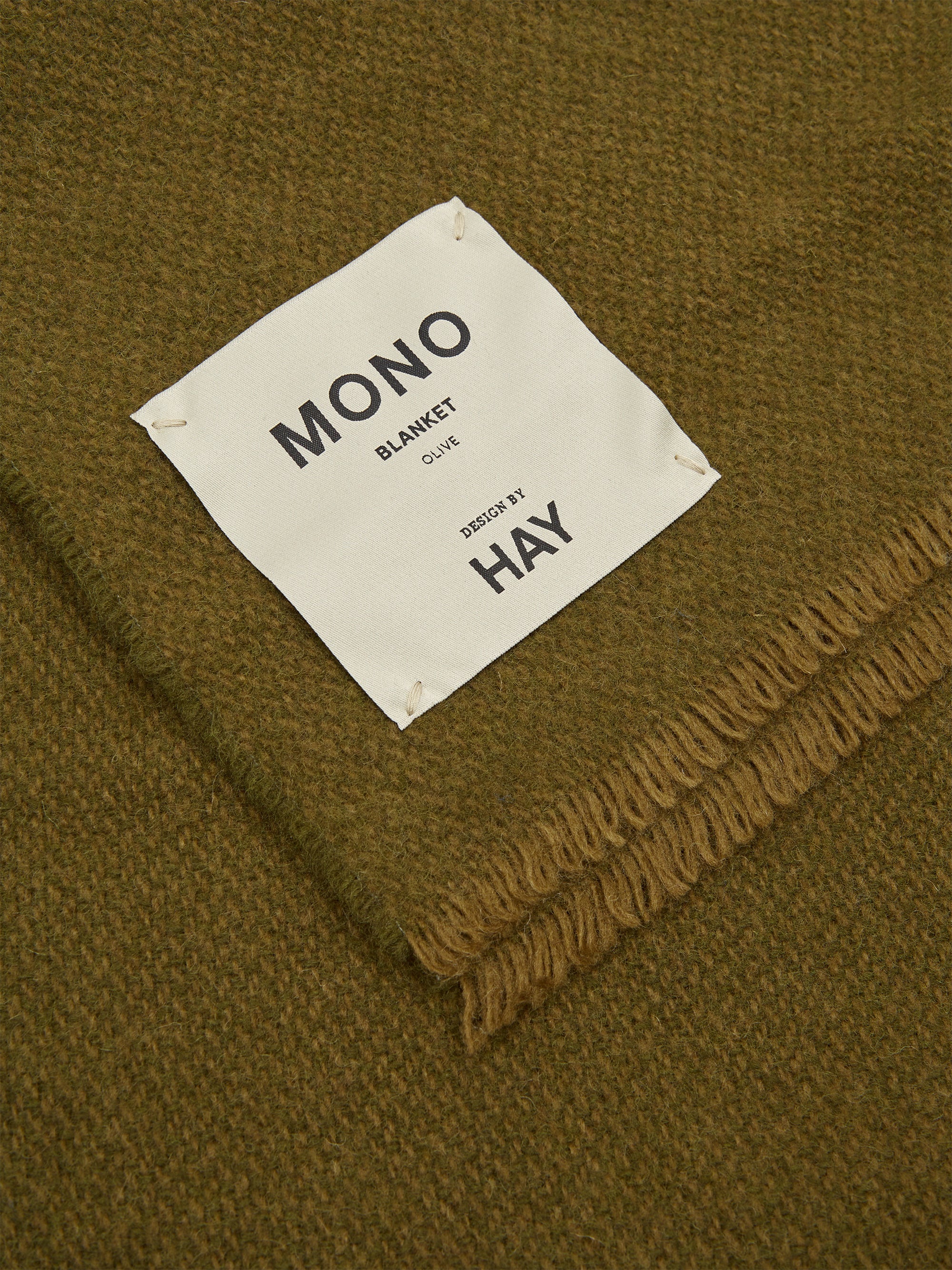 HAY Mono Wool Blanket 130cm x 180cm - Olive - Image 2
