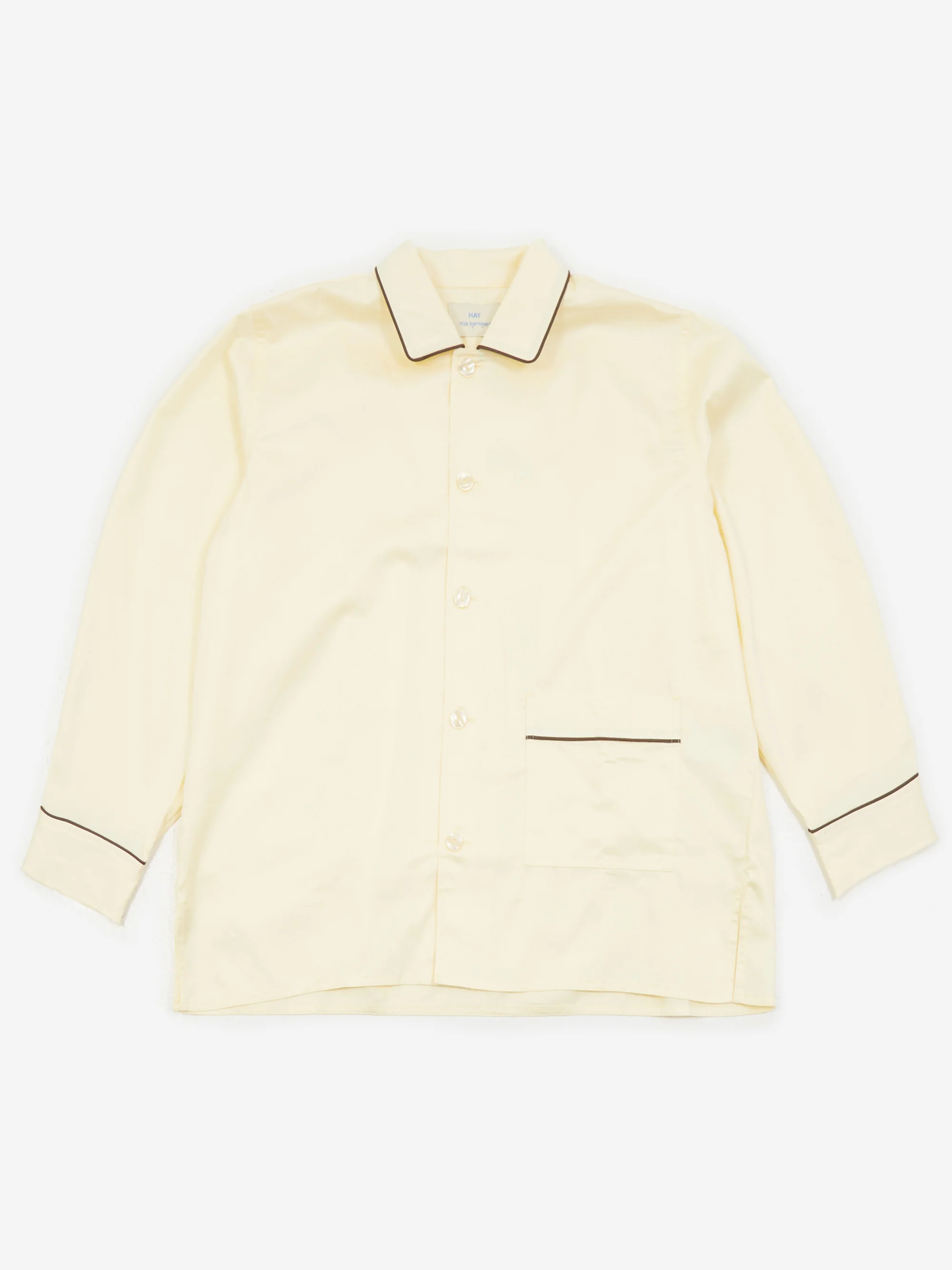 HAY Outline Pyjama Long Sleeve Shirt - Soft Yellow