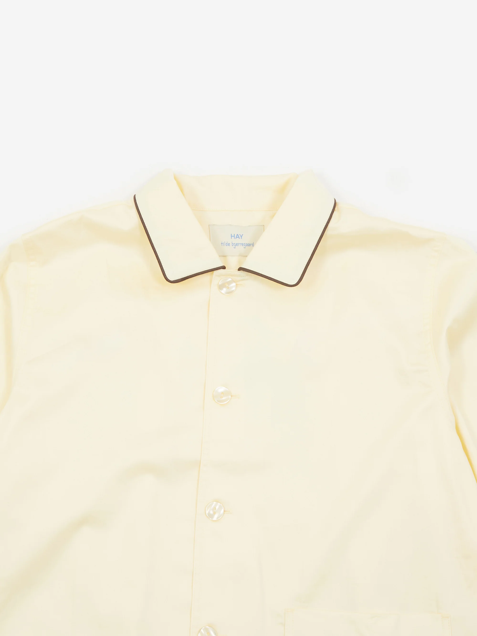 HAY Outline Pyjama Long Sleeve Shirt - Soft Yellow - Image 2