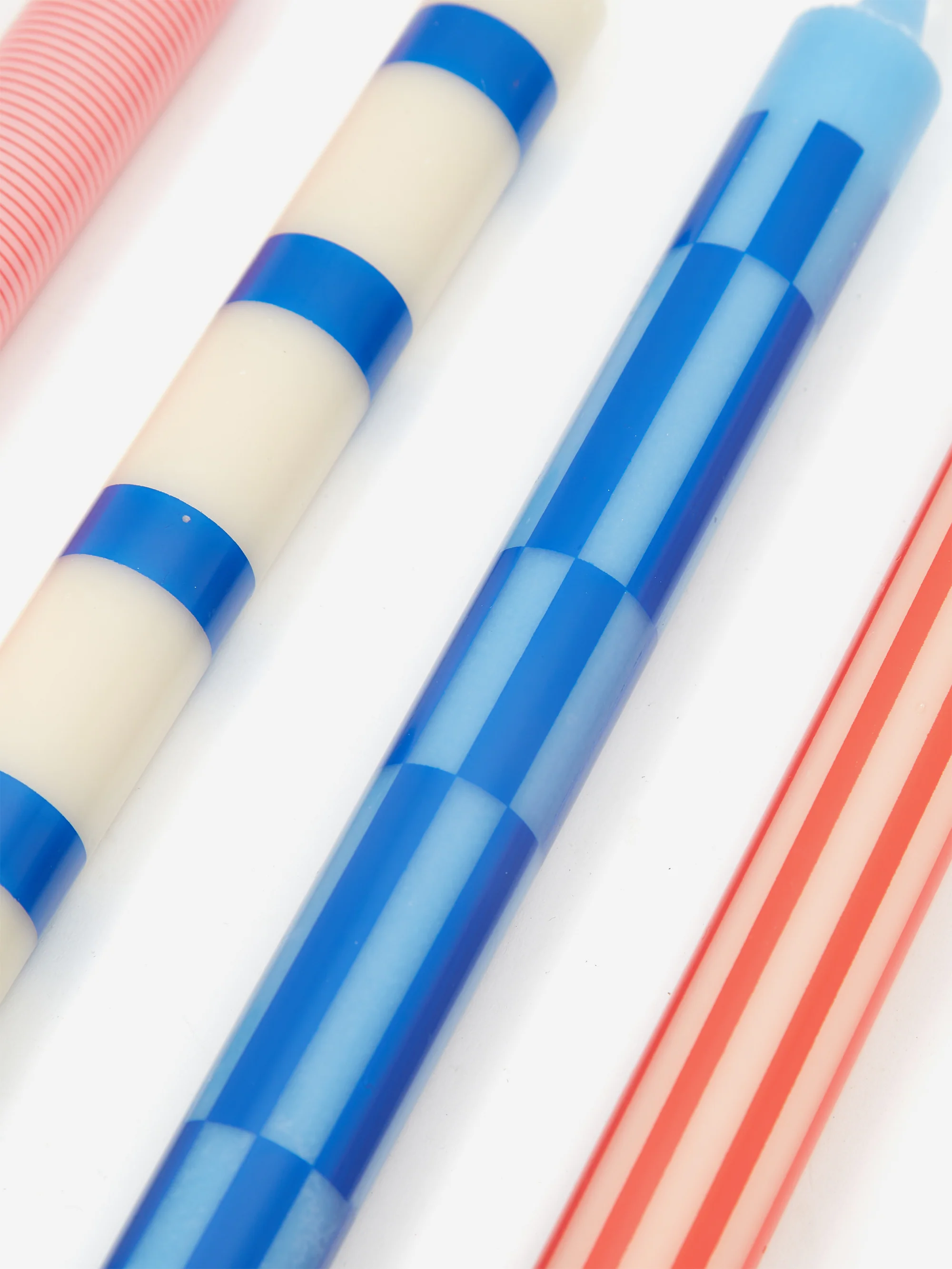 HAY Pattern Candle - Pink, Red and Blue - Set of 4 - Image 2
