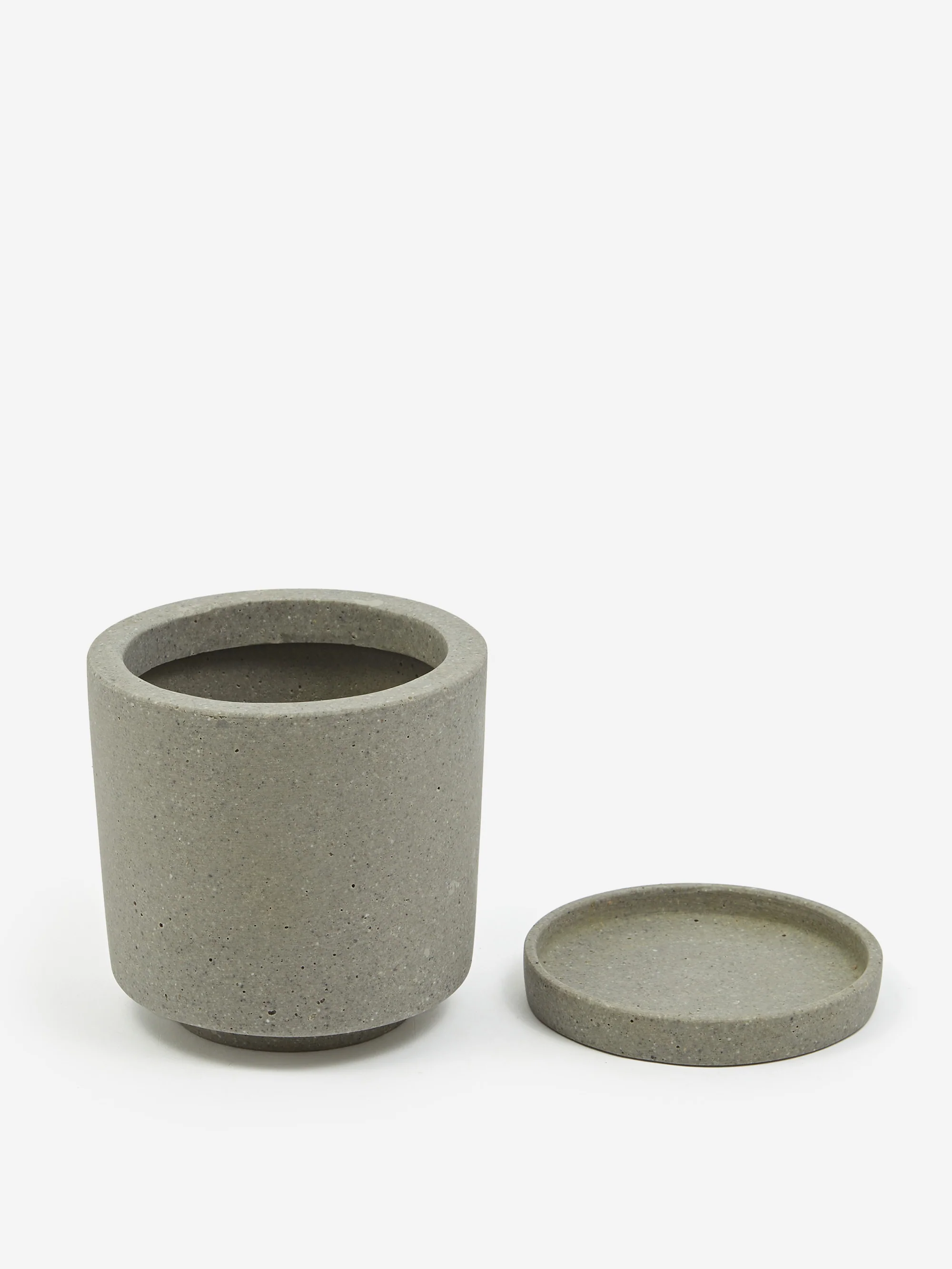 HAY Plant Pot With Saucer - Medium - Grey - Image 2