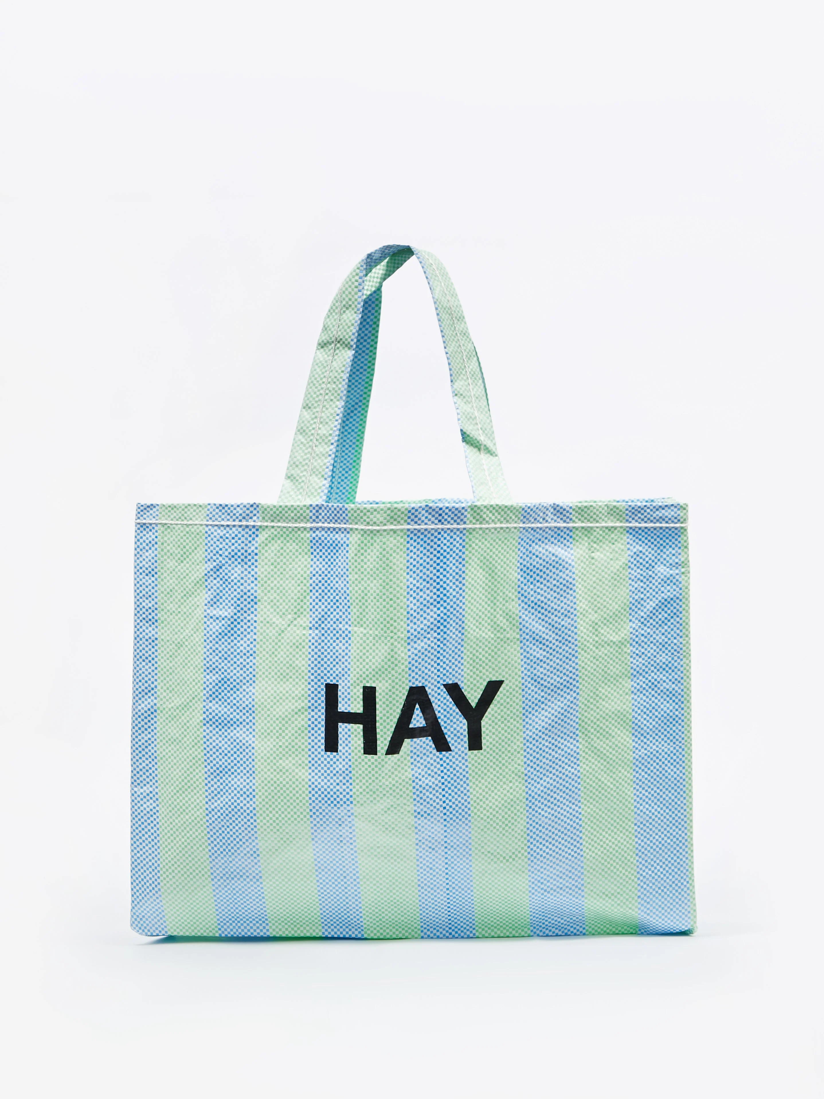 HAY Recycled Candy Stripe Shopper Medium - Blue