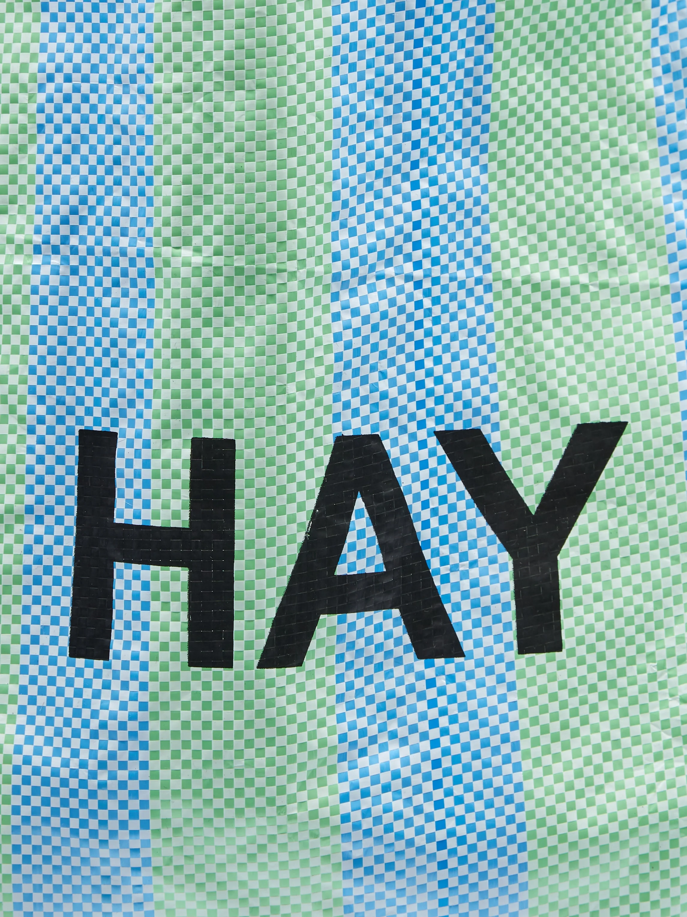 HAY Recycled Candy Stripe Shopper Medium - Blue - Image 3