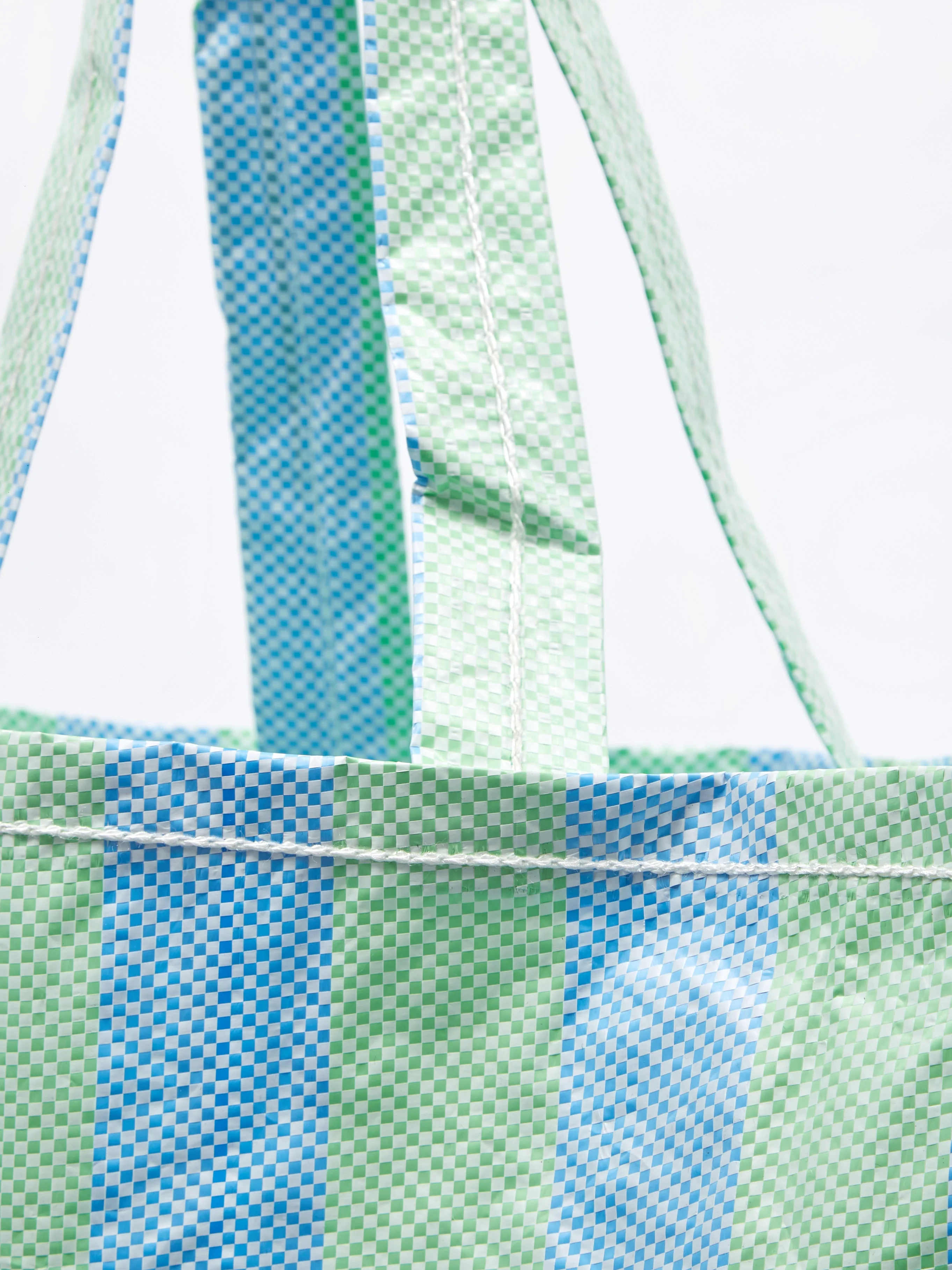 HAY Recycled Candy Stripe Shopper Medium - Blue - Image 4