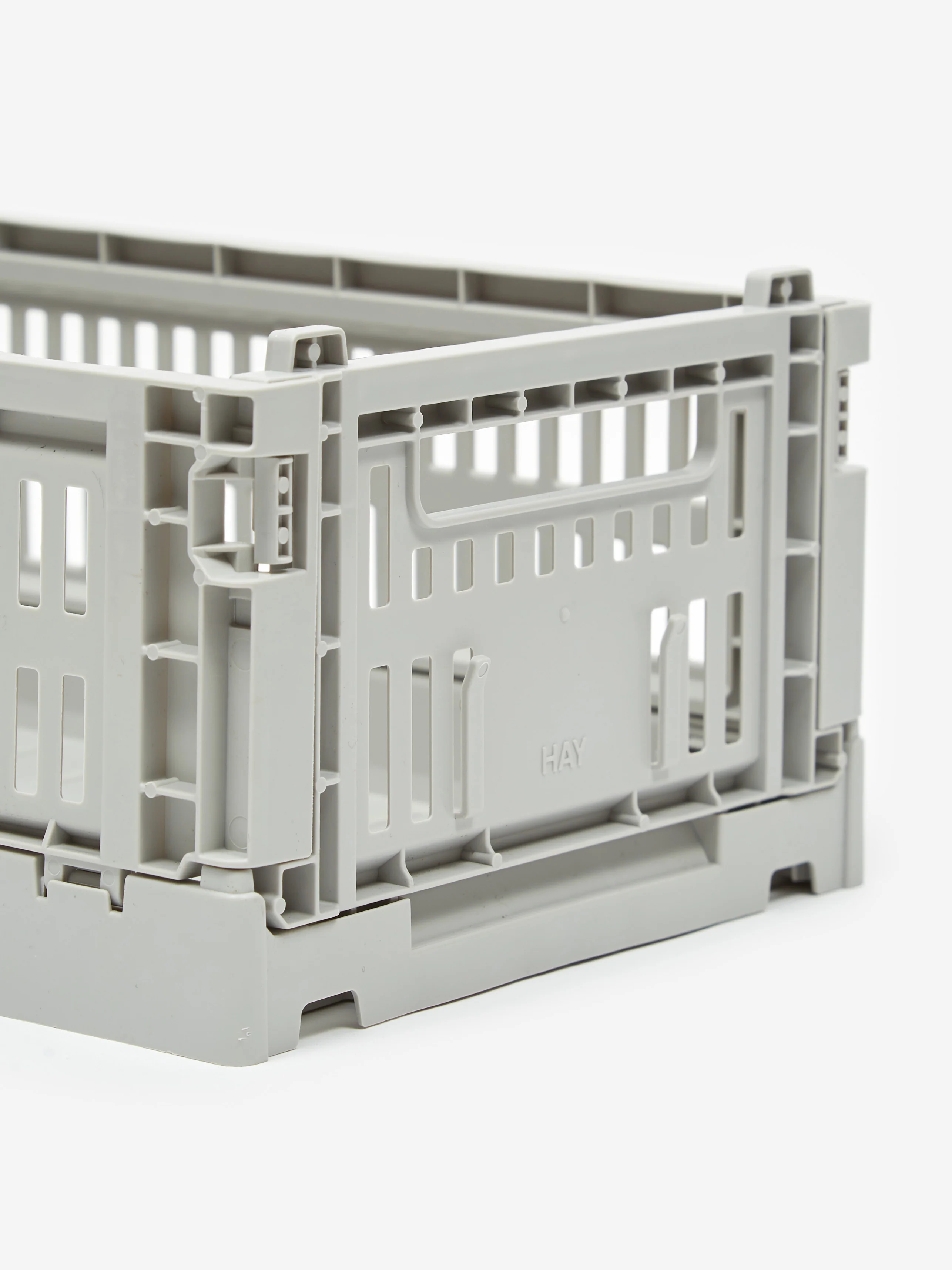 HAY Recycled Colour Crate Small - Light Grey - Image 2
