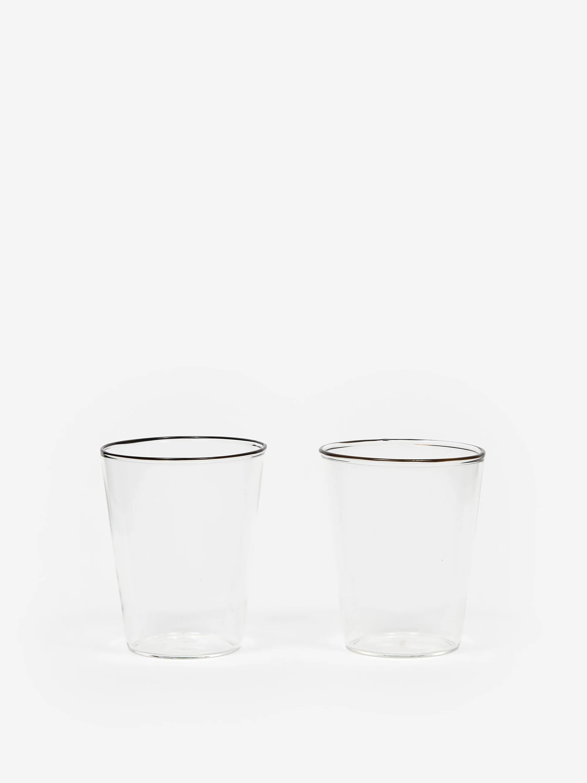 HAY Rim Glasses Set of 2 - Clear/Black