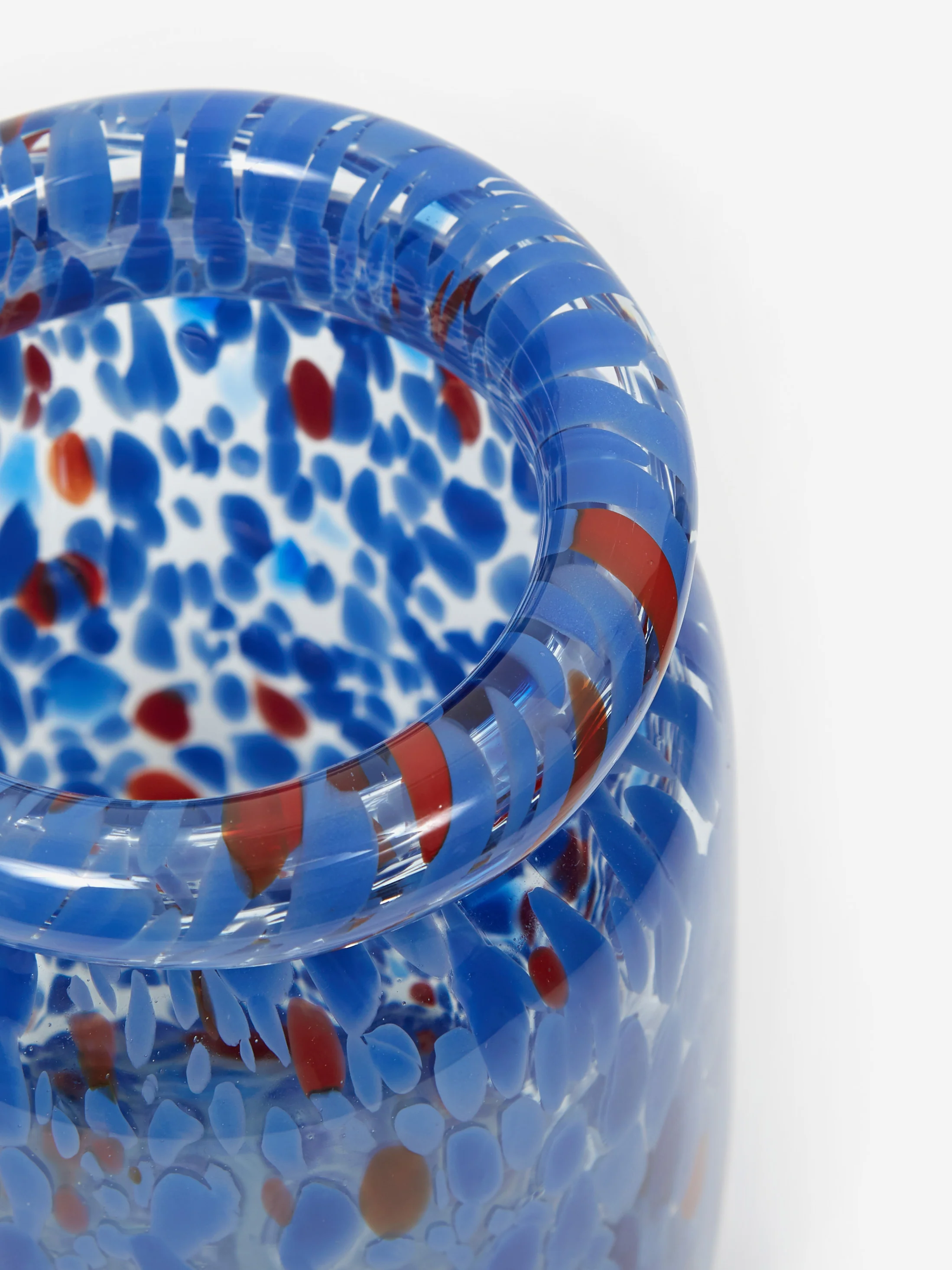 HAY Splash Vase Roll Neck Medium - Blue - Image 2