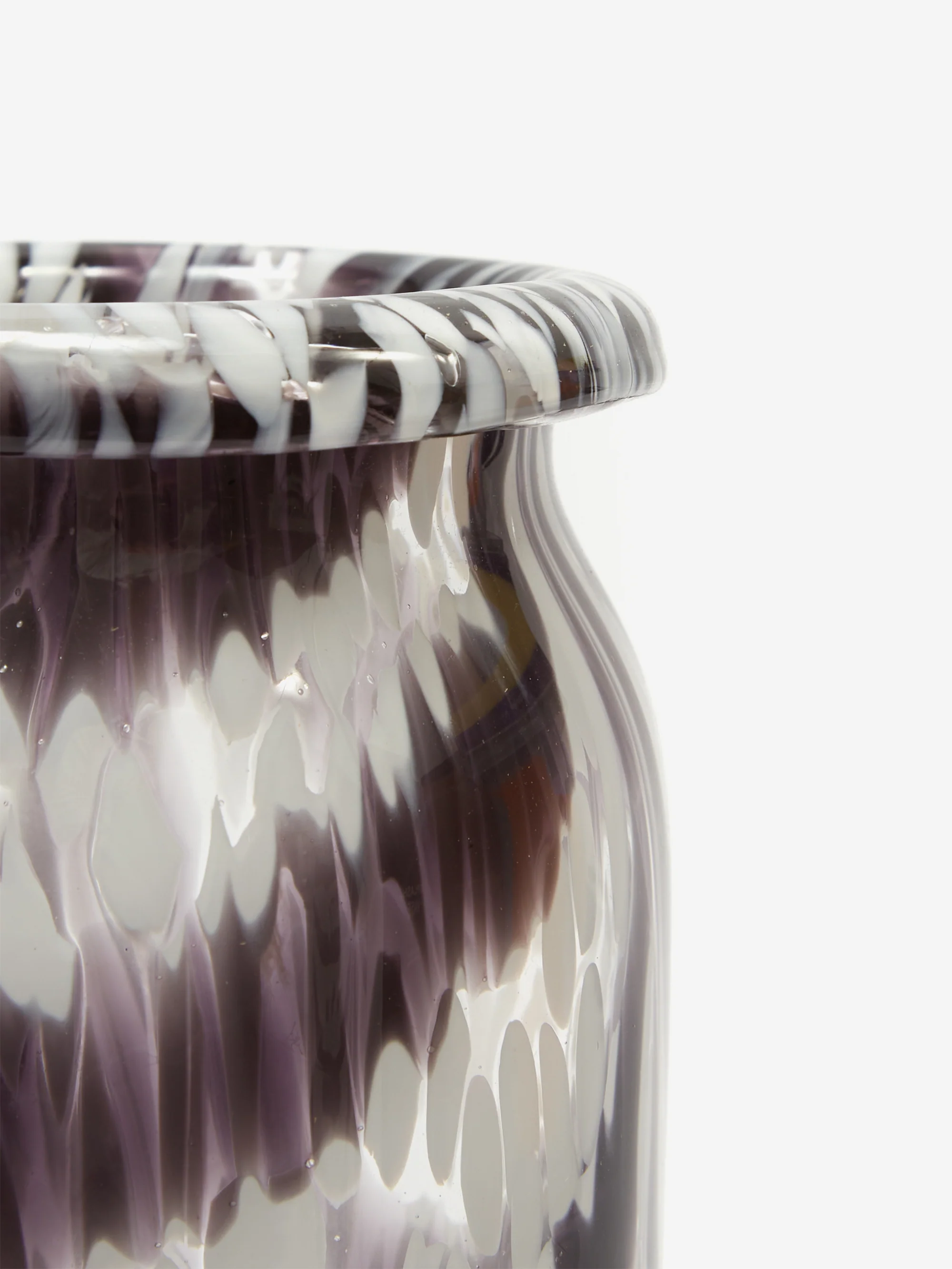 HAY Splash Vase Roll Neck - X-Small - Coffee and White - Image 2