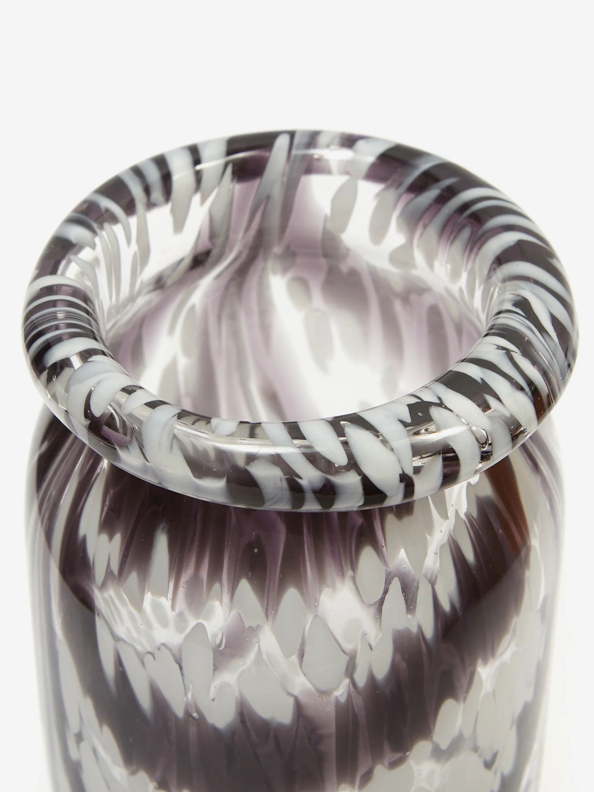 HAY Splash Vase Roll Neck - X-Small - Coffee and White - Image 3