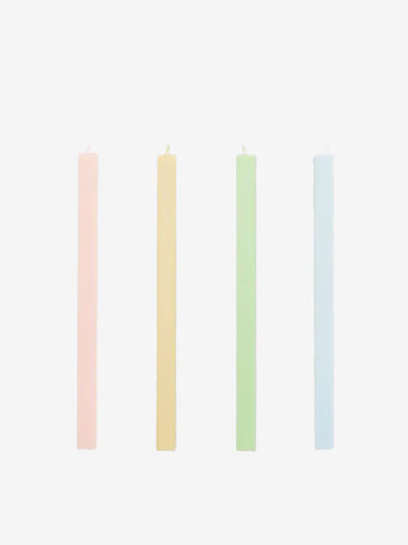 HAY Square Candle Set Of 4 - Pastel