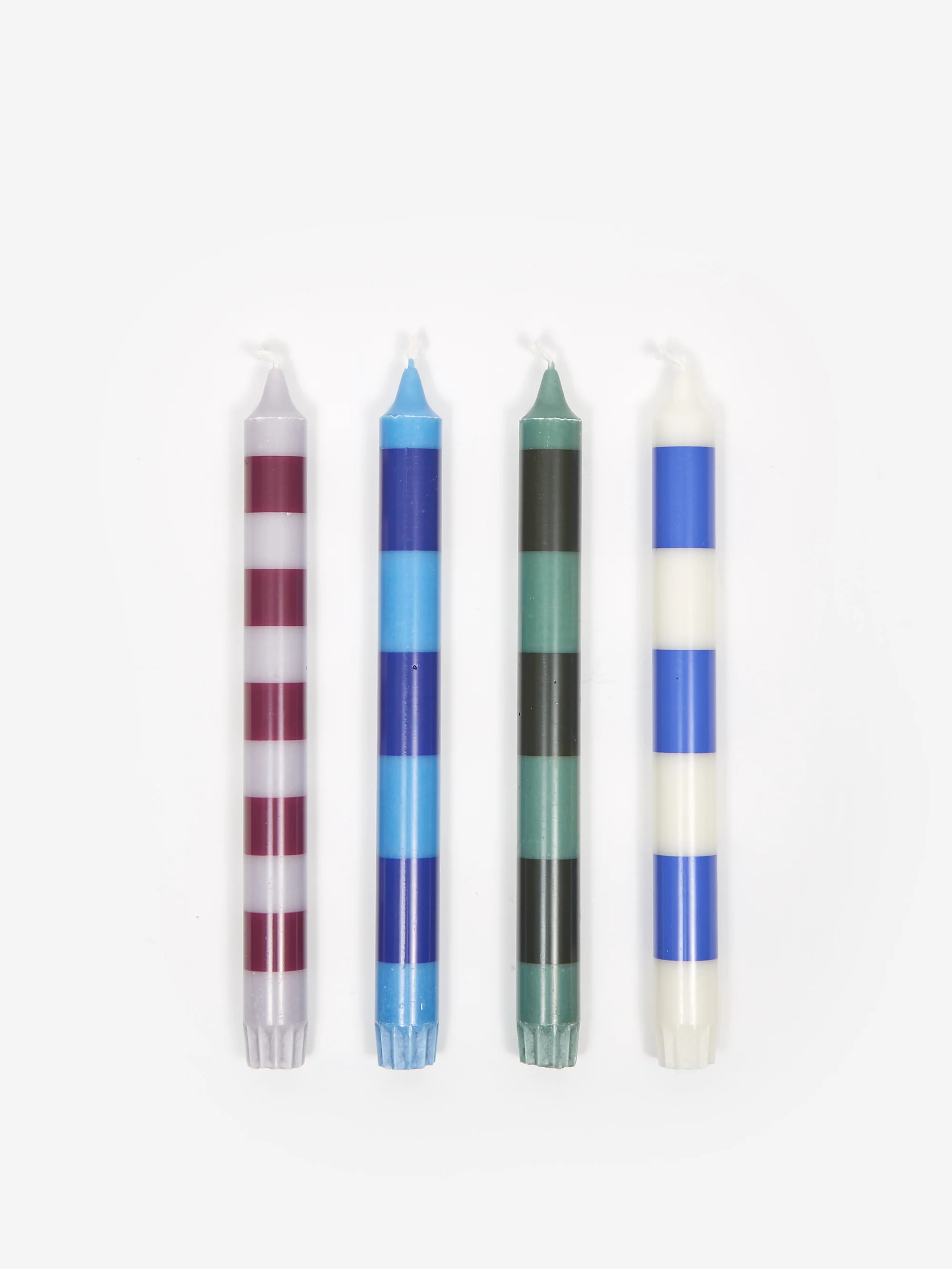 HAY Stripe Candle Set of 4 - Blues