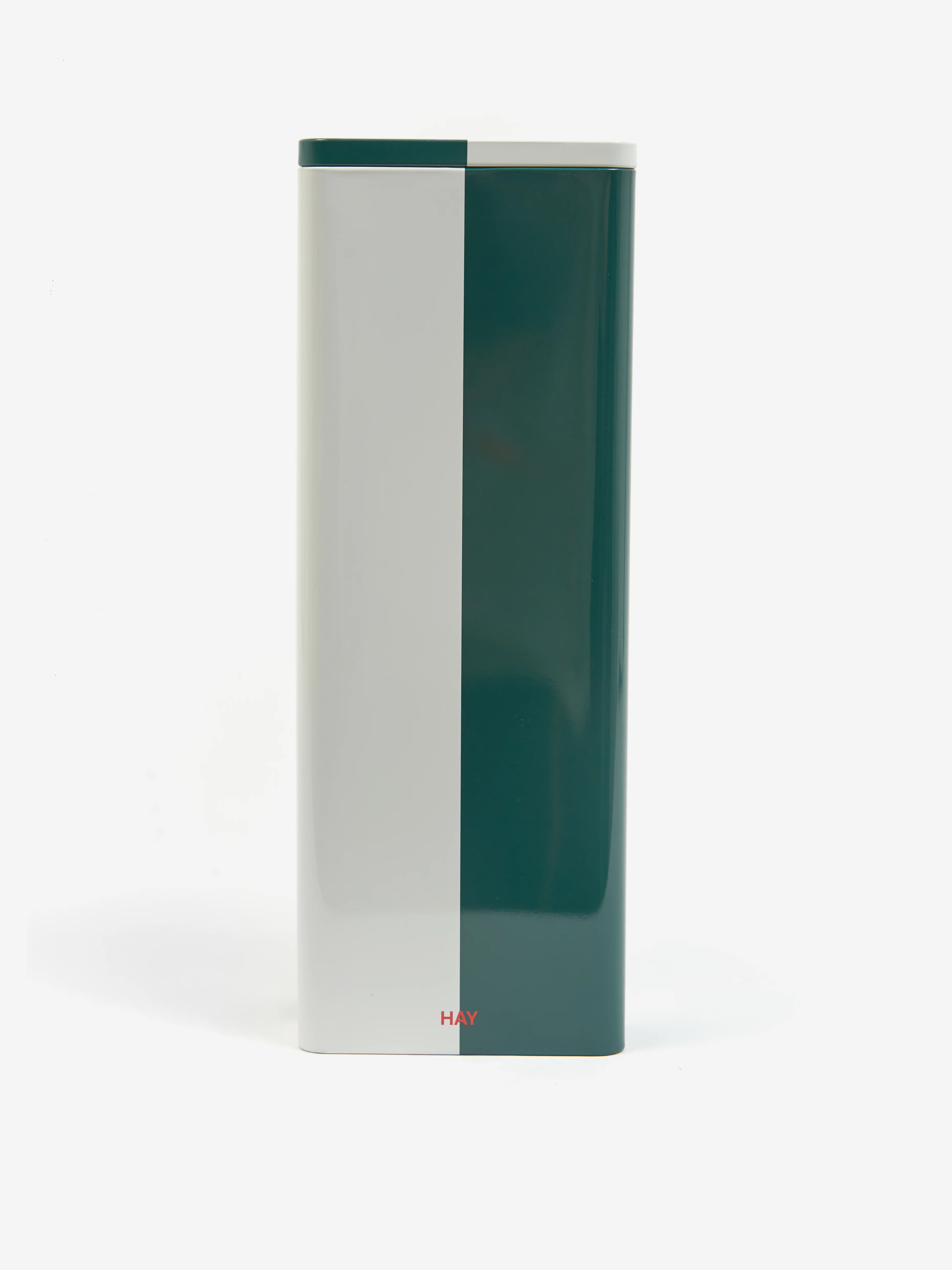 HAY Tin Container Slim - Green And Off-White